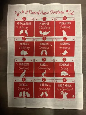 12 Days of Aussie Christmas Tea Towel