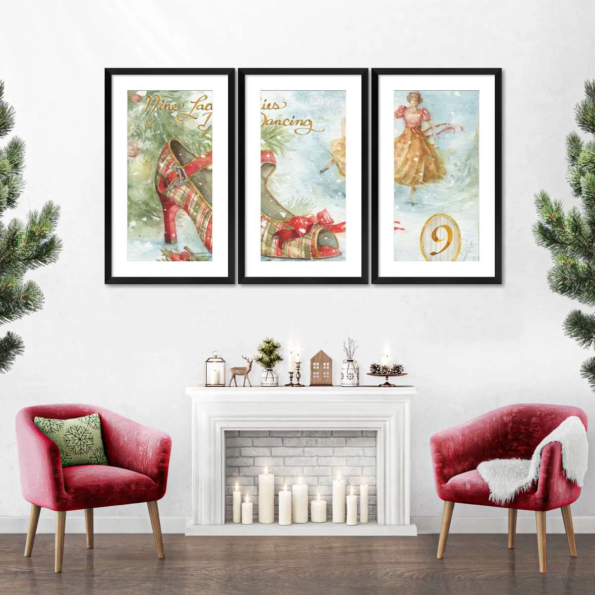 12 Days Of Christmas IX Wall Art