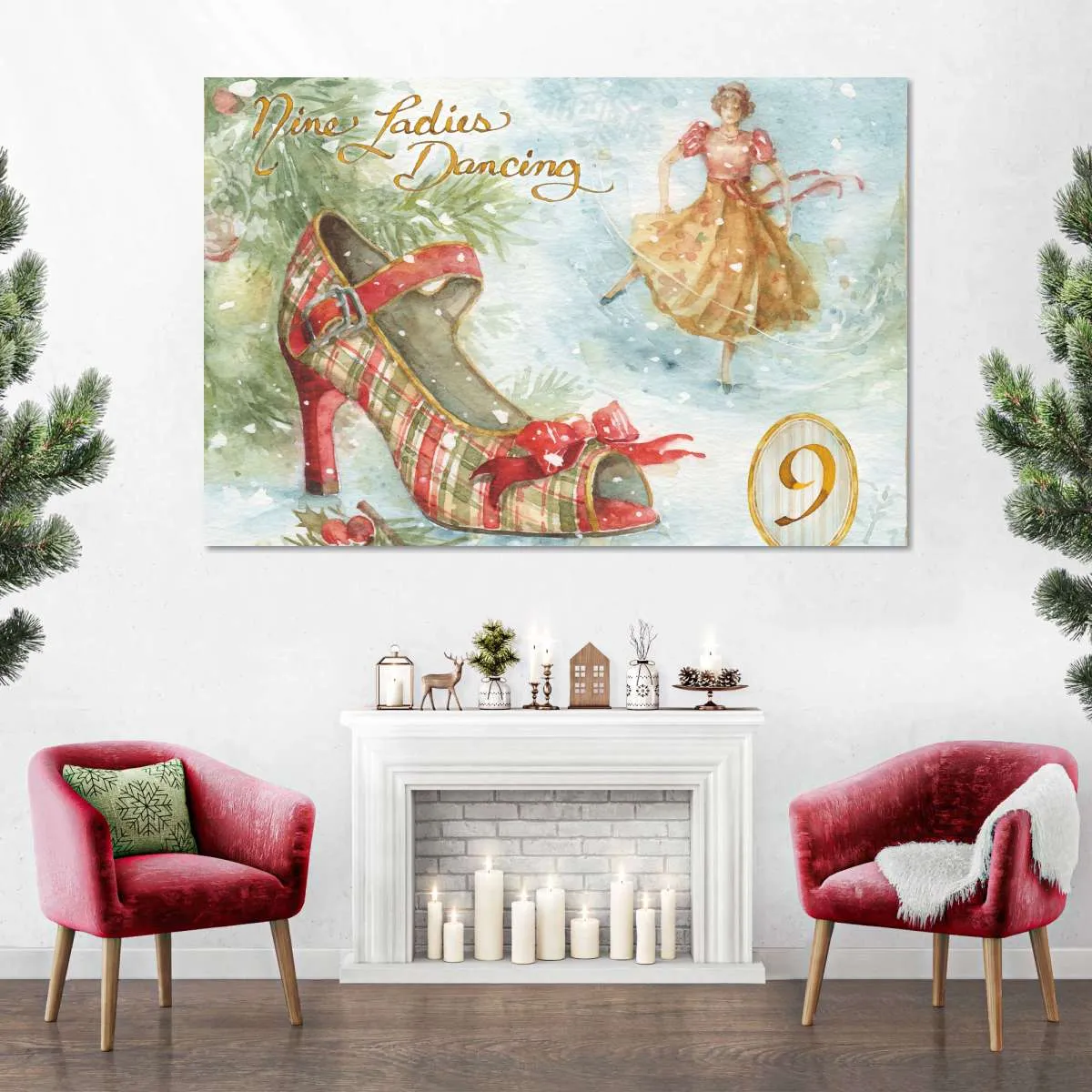 12 Days Of Christmas IX Wall Art