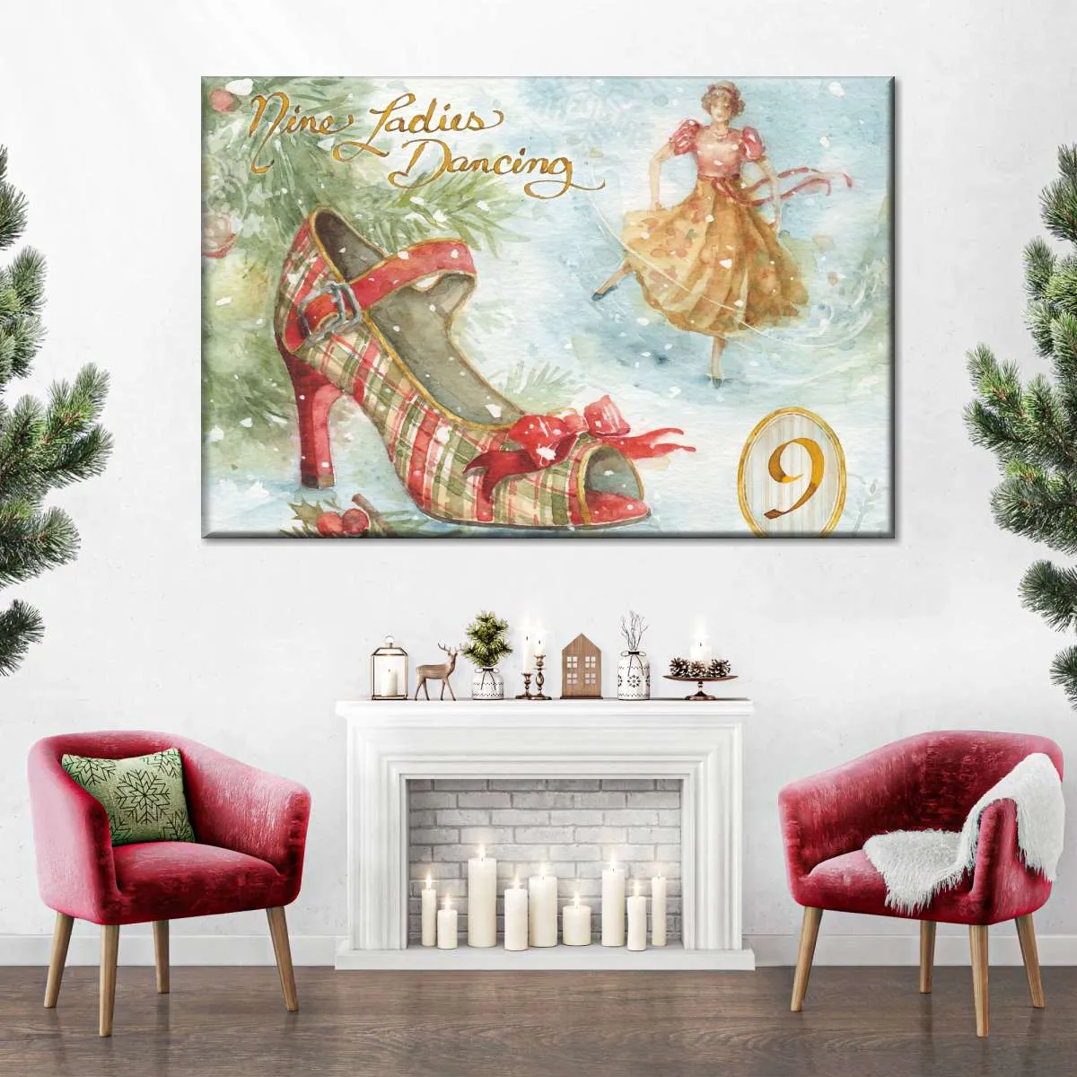 12 Days Of Christmas IX Wall Art