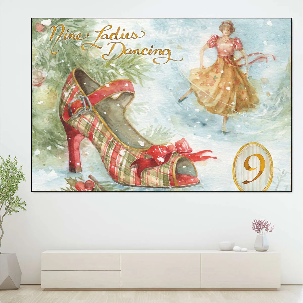 12 Days Of Christmas IX Wall Art