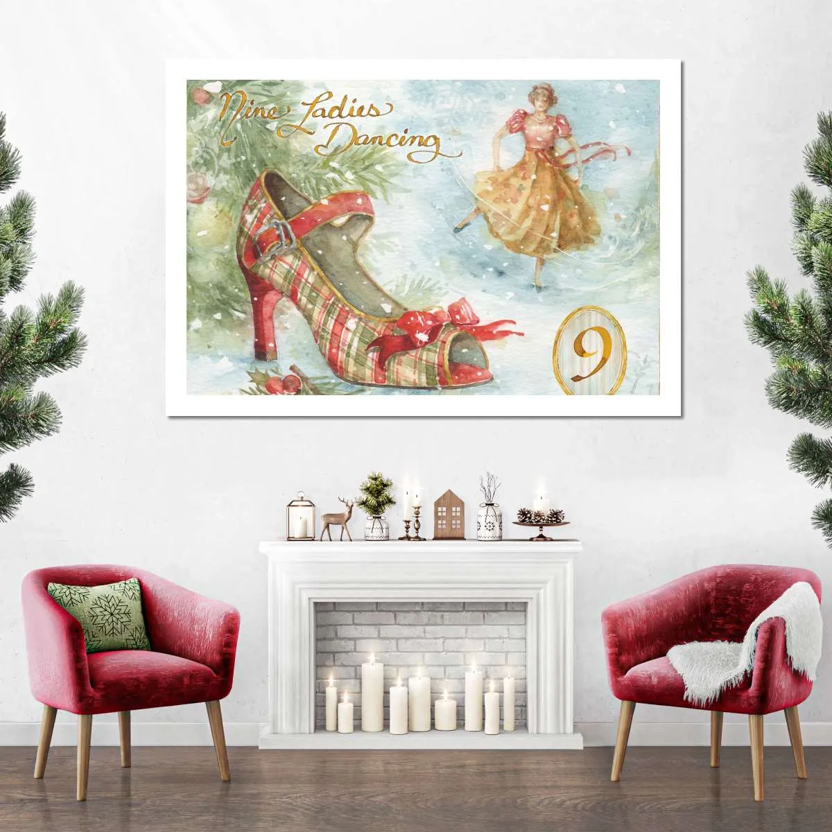 12 Days Of Christmas IX Wall Art