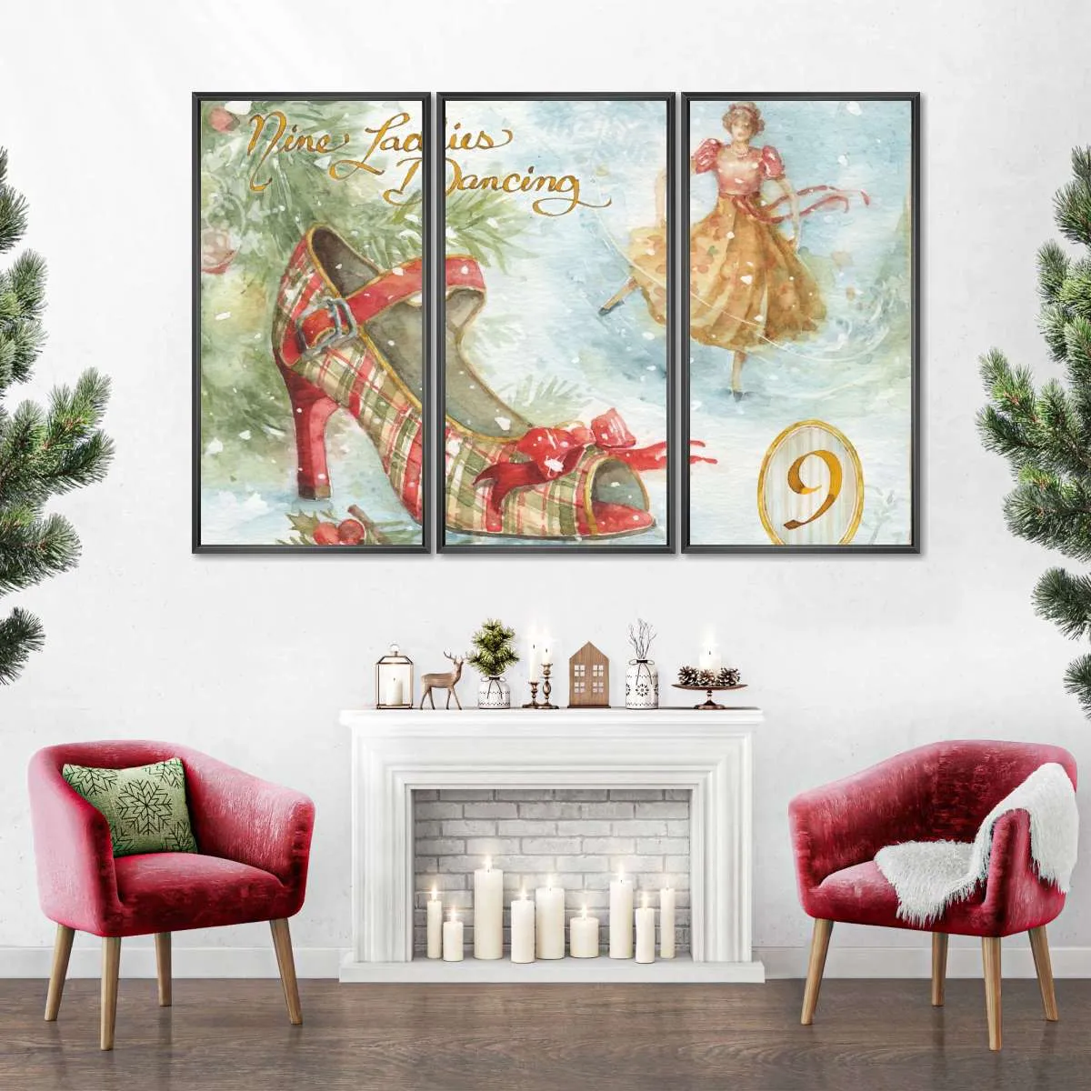 12 Days Of Christmas IX Wall Art