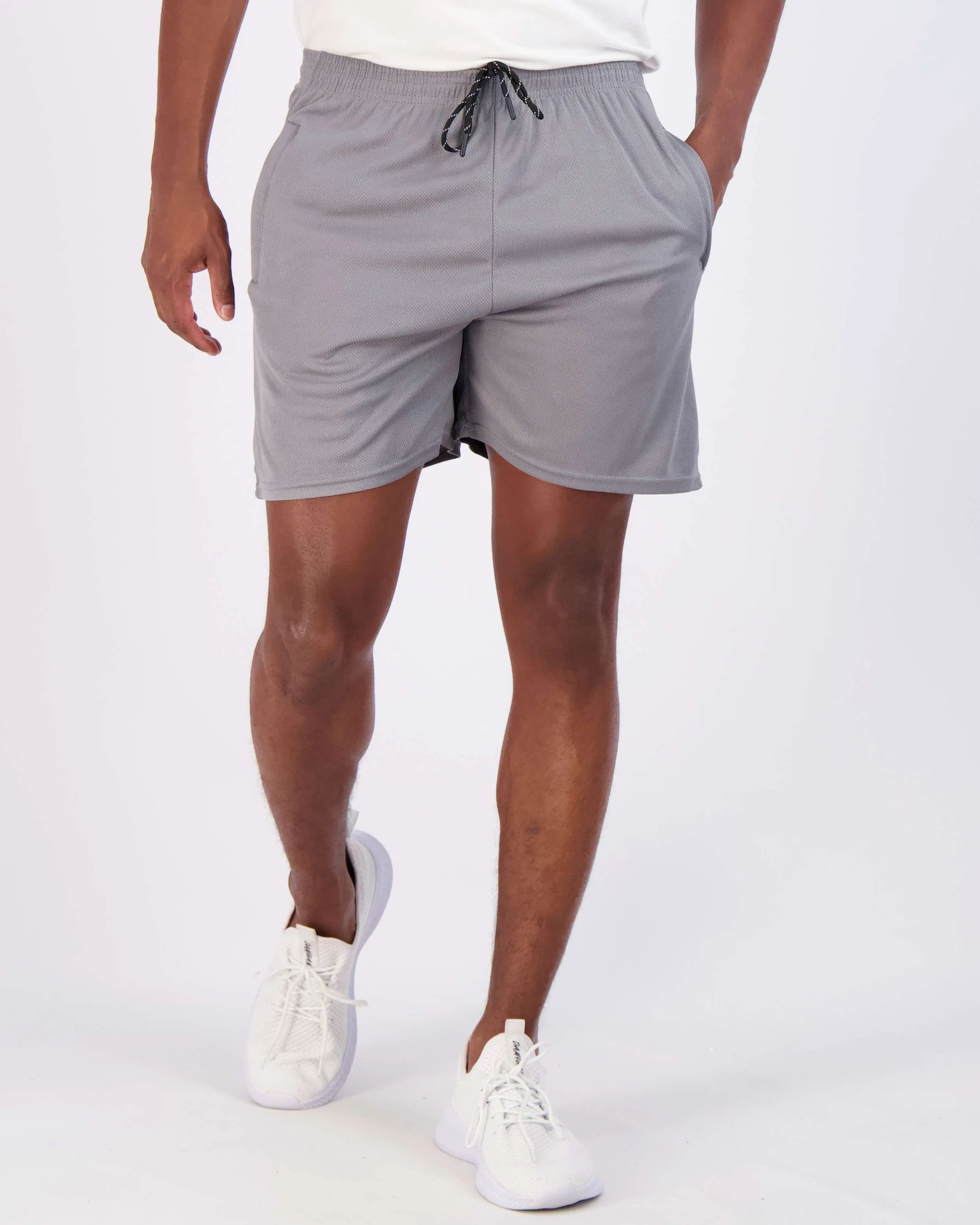 4 Pack: Men's 5 Mesh Running Shorts with Zipper Pockets