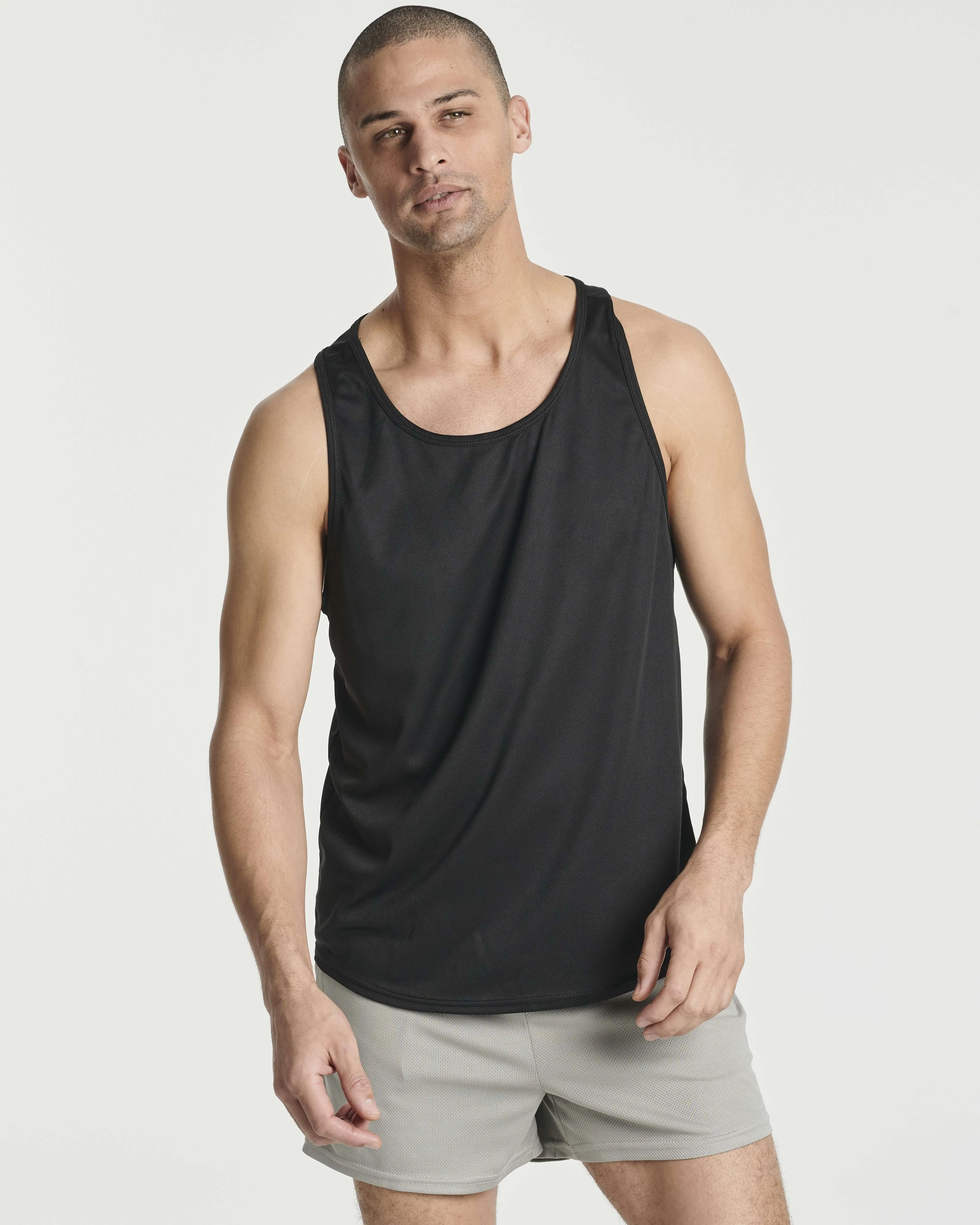 5 Pack: Men's Mesh Y-Back Muscle Tank Top (Available in Big & Tall)