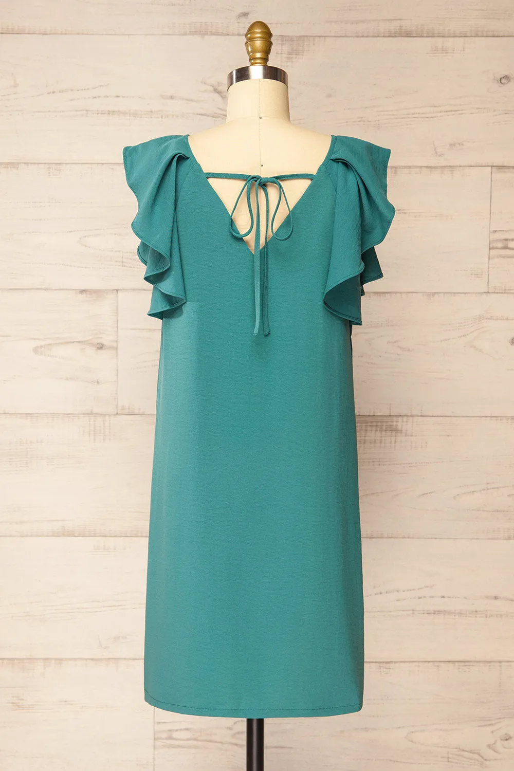 Aaron Teal | Straight Short Dress