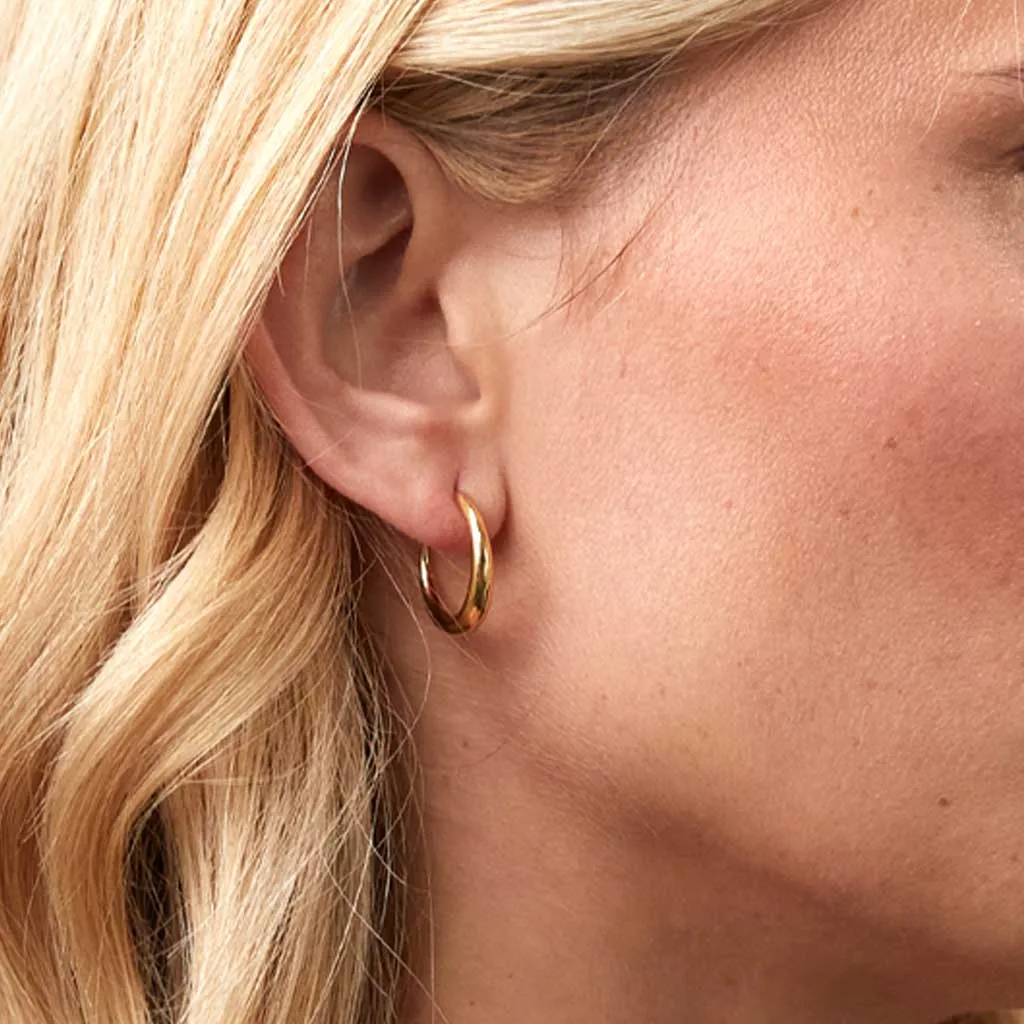 Alta Gold Vermeil Crescent Shaped Hoops