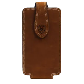 Ariat Double Stitched Medium Brown Leather Cell Phone Case A0600044