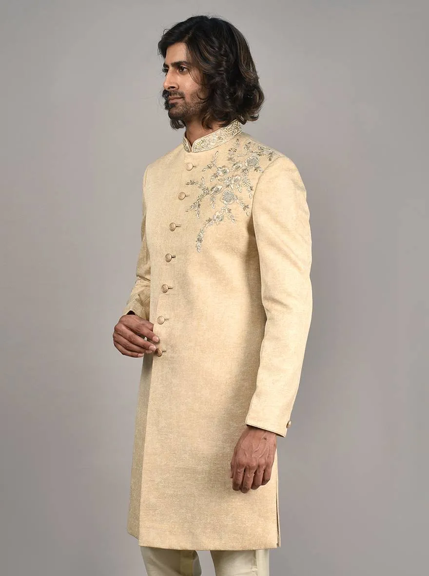 Beige Sherwani | TULA