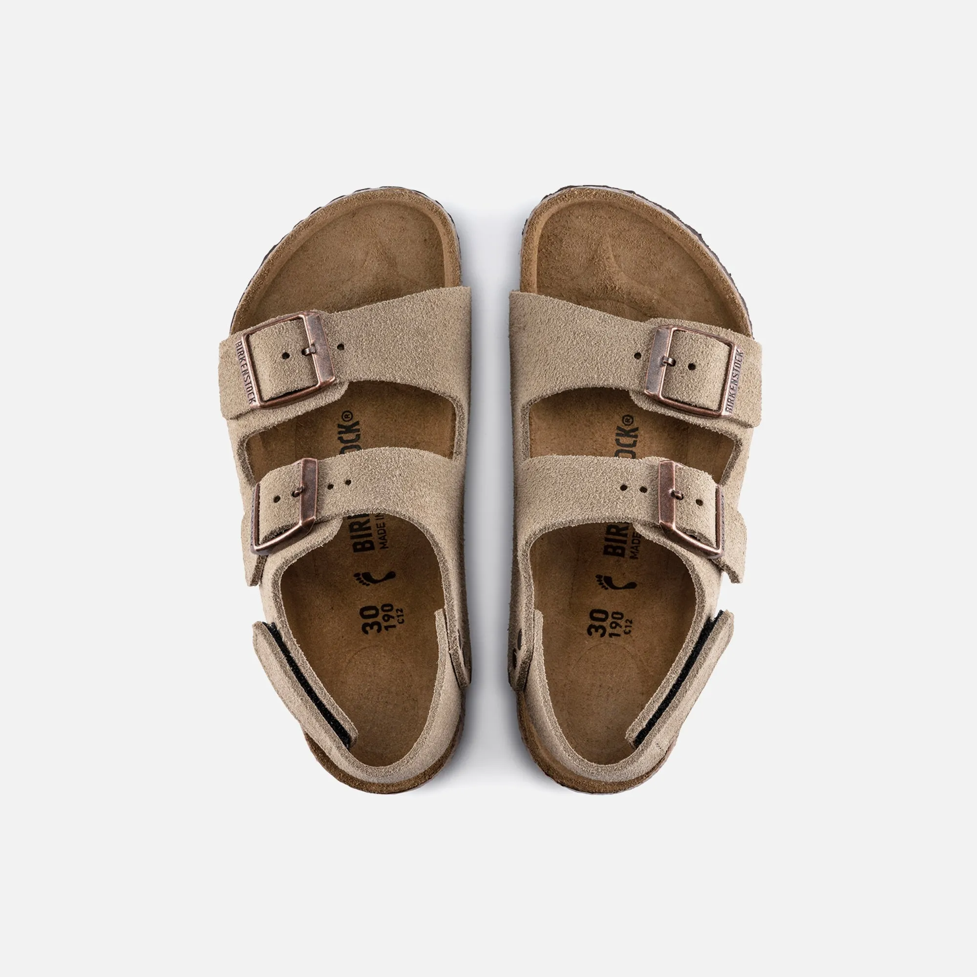 Birkenstock Kids Milano Hook and Loop - Taupe