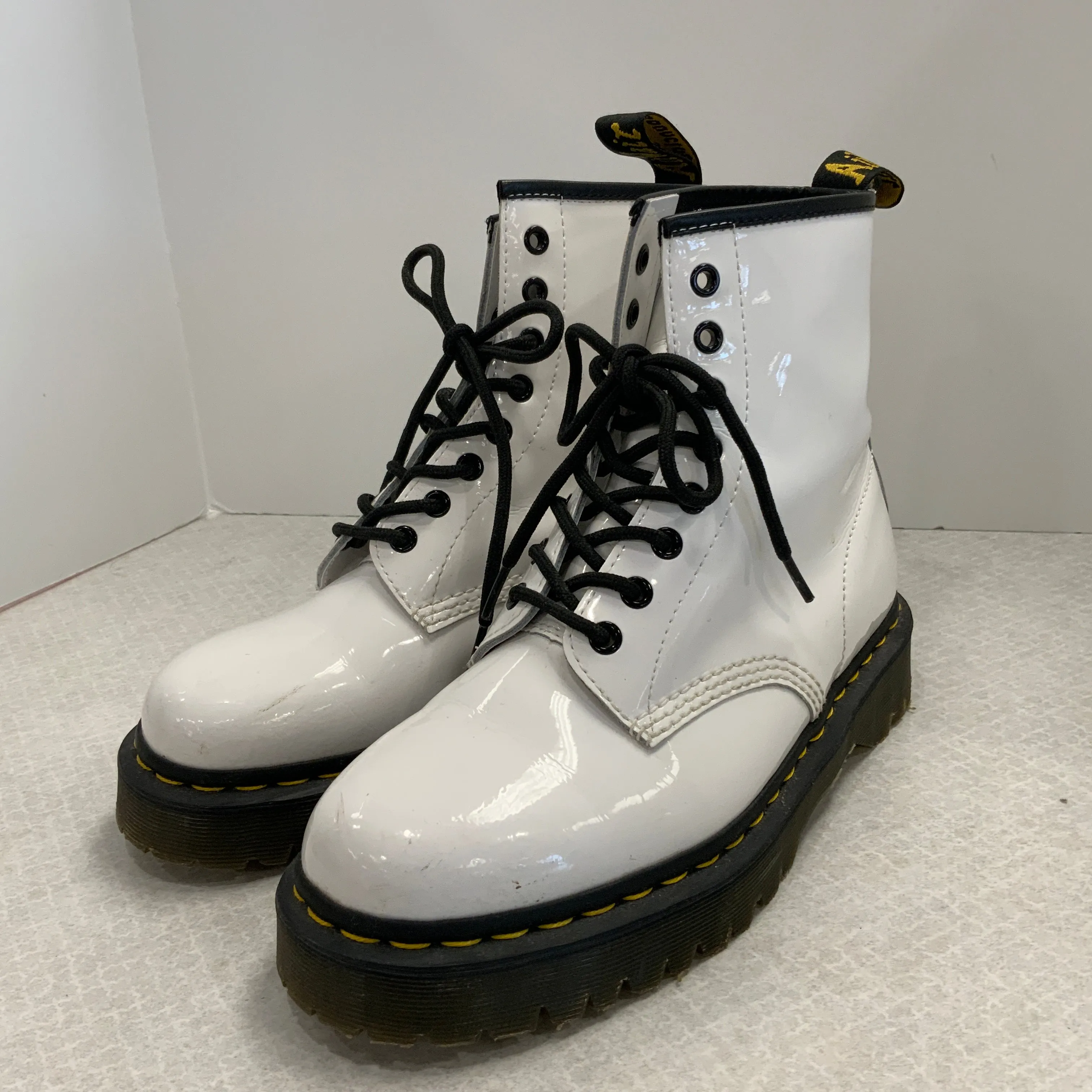 Boots Combat By Dr Martens In White, Size: 8