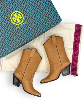 Boots Designer By Tory Burch In Brown, Size: 9.5