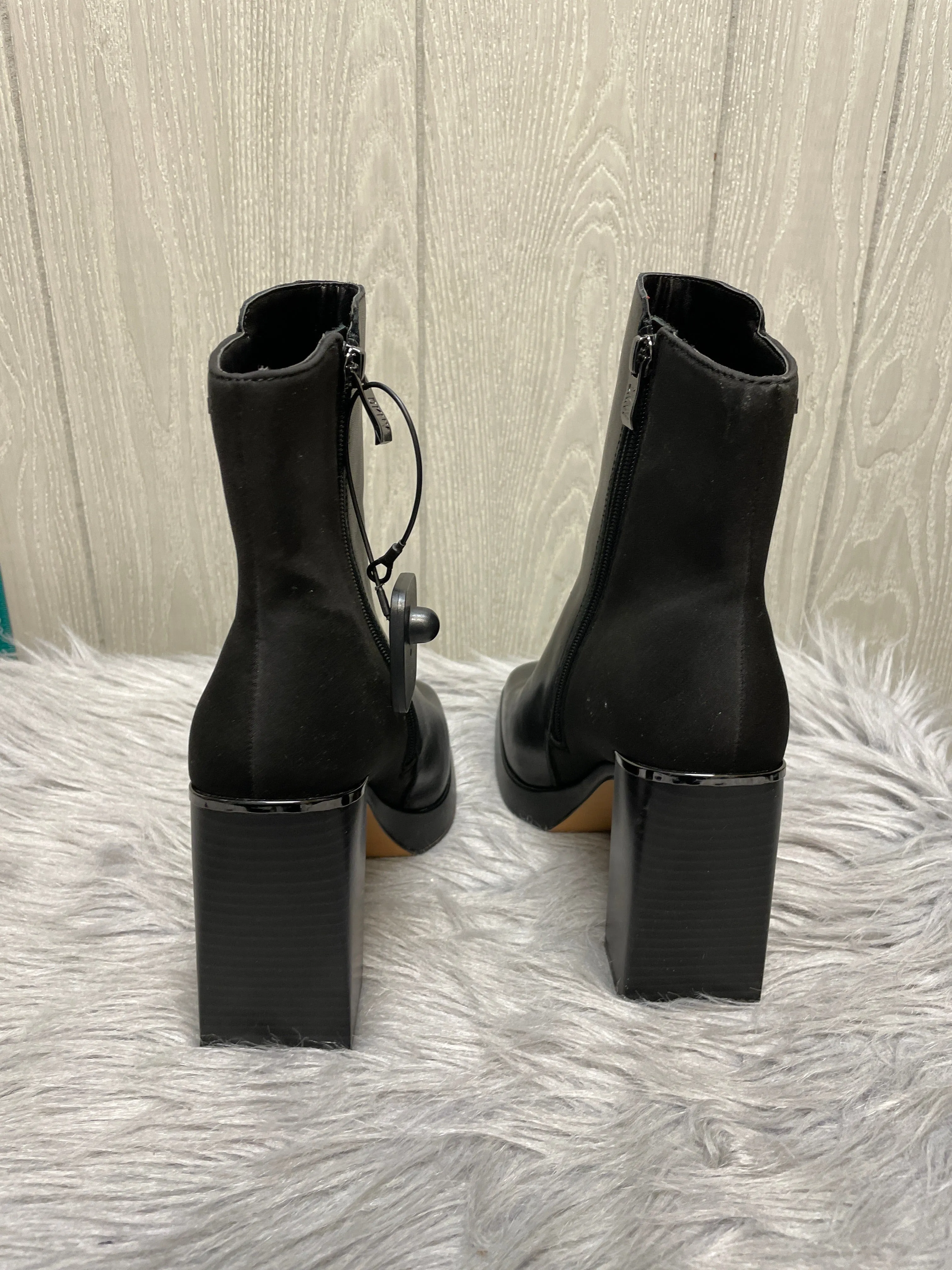 Boots Leather By Dkny In Black, Size: 8