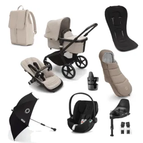 Bugaboo Fox 5, Cloud T Ultimate Travel System - Black/Desert Taupe/Desert Taupe