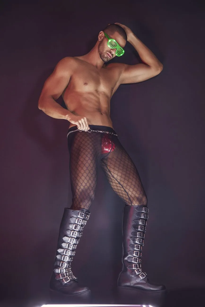 CandyMan Mesh Thigh Highs