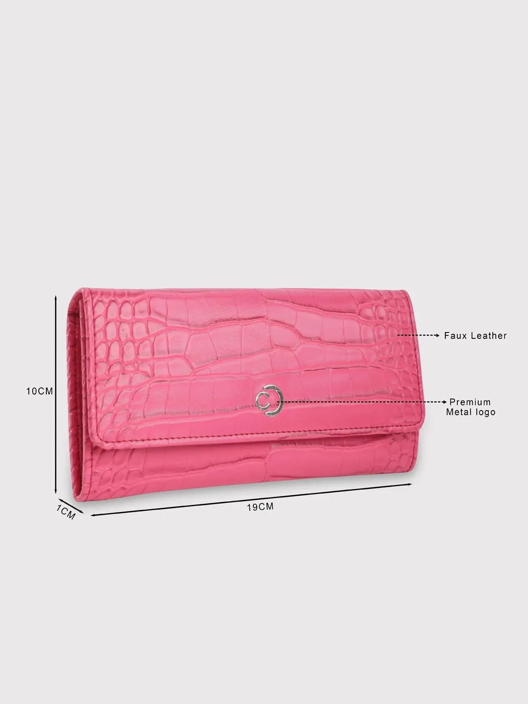 Caprese Luna Wallet Medium Flap Wallet Fuchsia