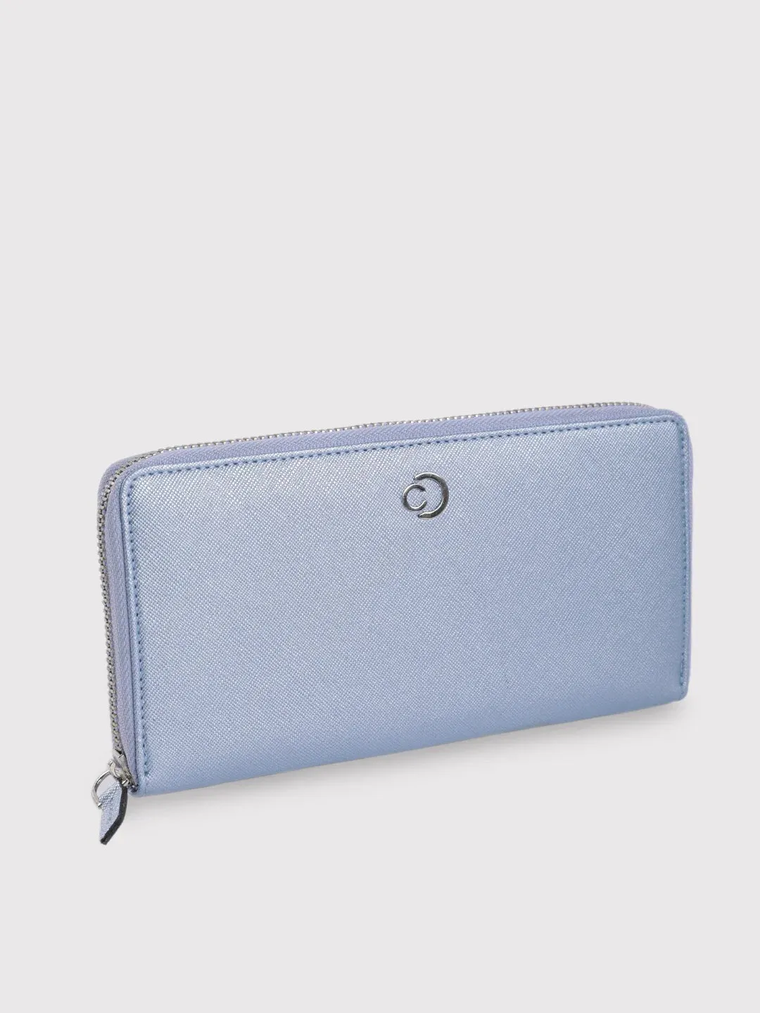 Caprese Mia Wallet Large Zip Around Pearl Blue