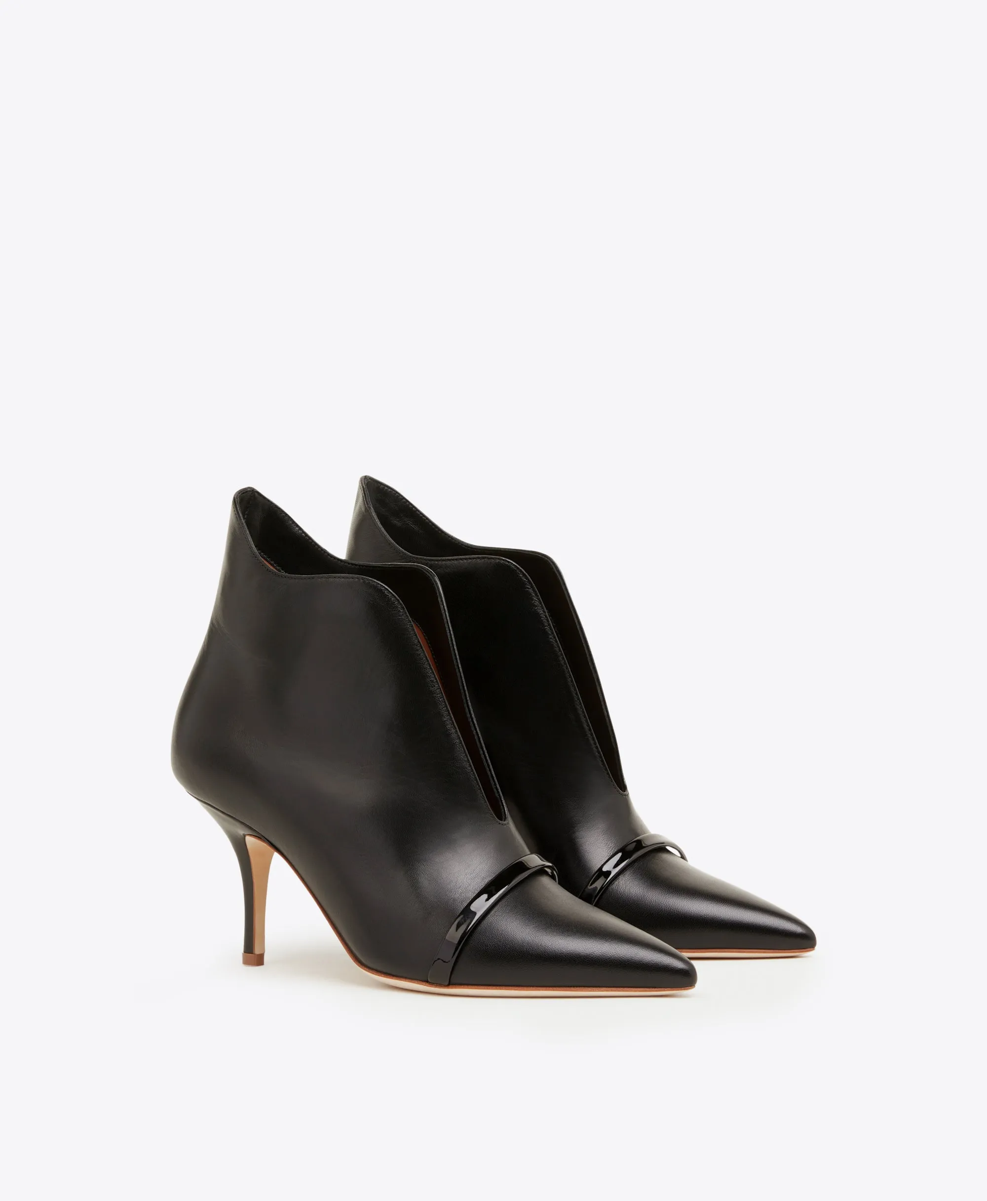 Cora 70 Black Leather Ankle Boots