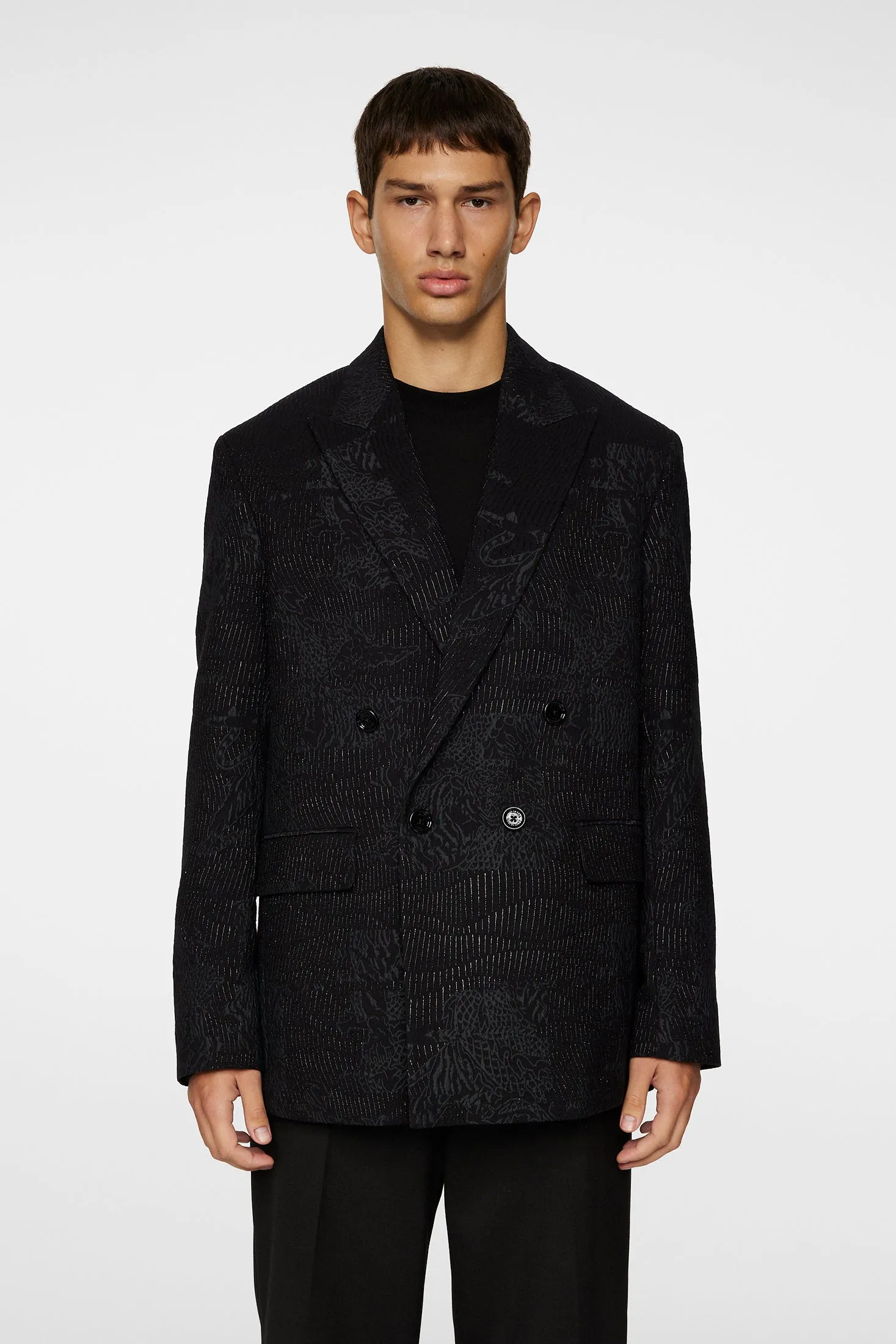 David U Jacquard Blazer / Black