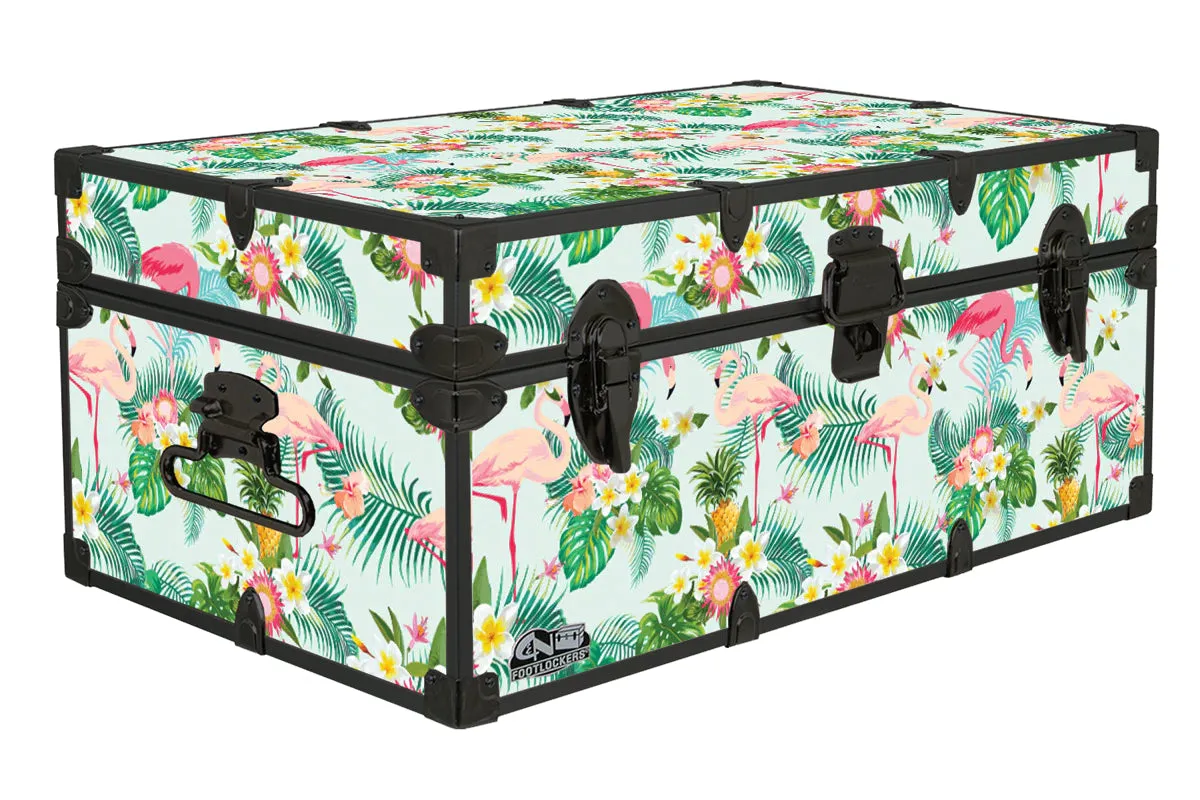 Designer Trunk - Tropical Flamingos - 32x18x13.5"