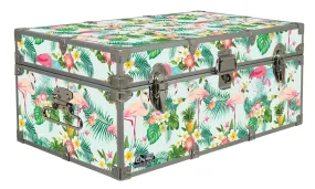 Designer Trunk - Tropical Flamingos - 32x18x13.5"