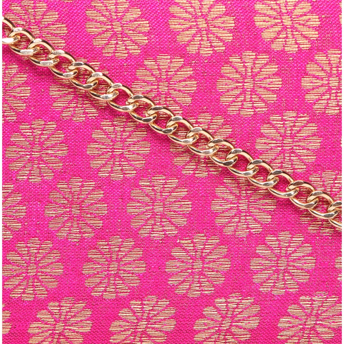 Embllished Pink Jewel Box Clutch With Sling Strap