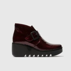 FLY LONDON BIRT PATENT  - WINE RED - BIRTWINE