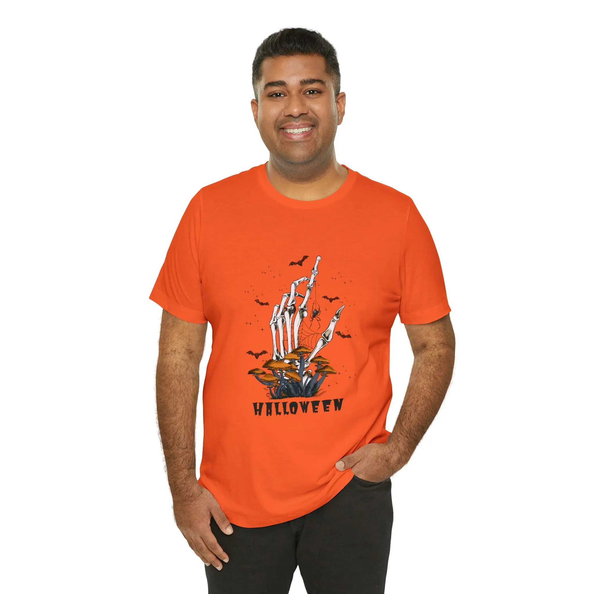 Halloween hand mushrooms Unisex Jersey Short Sleeve Tee