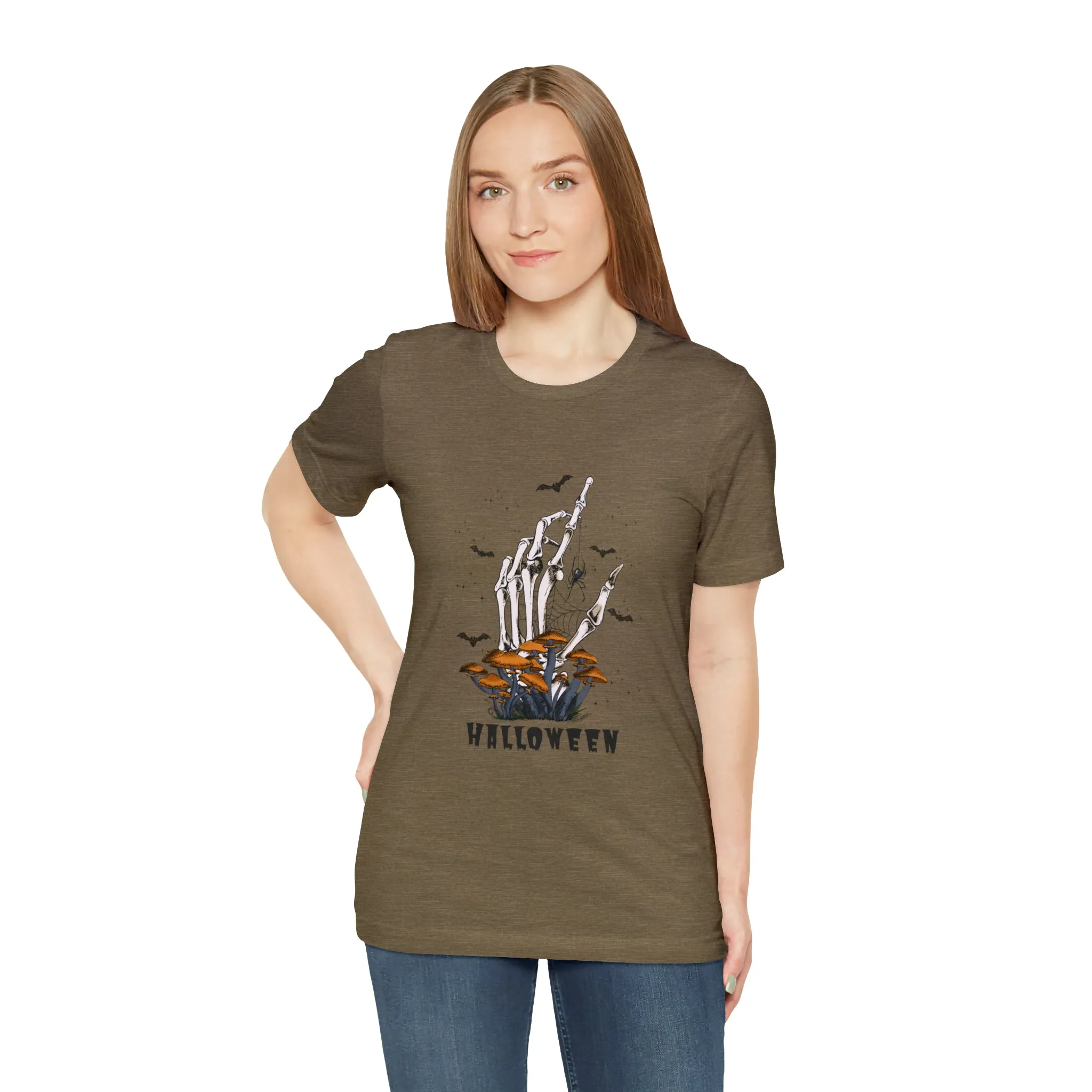 Halloween hand mushrooms Unisex Jersey Short Sleeve Tee