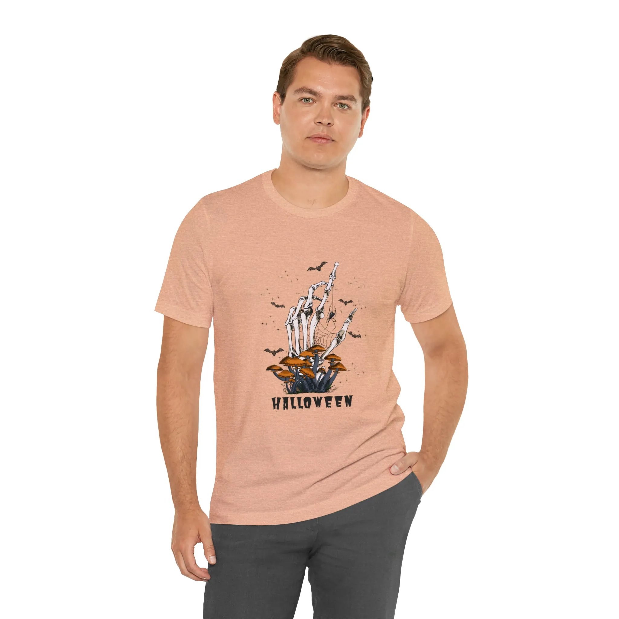 Halloween hand mushrooms Unisex Jersey Short Sleeve Tee