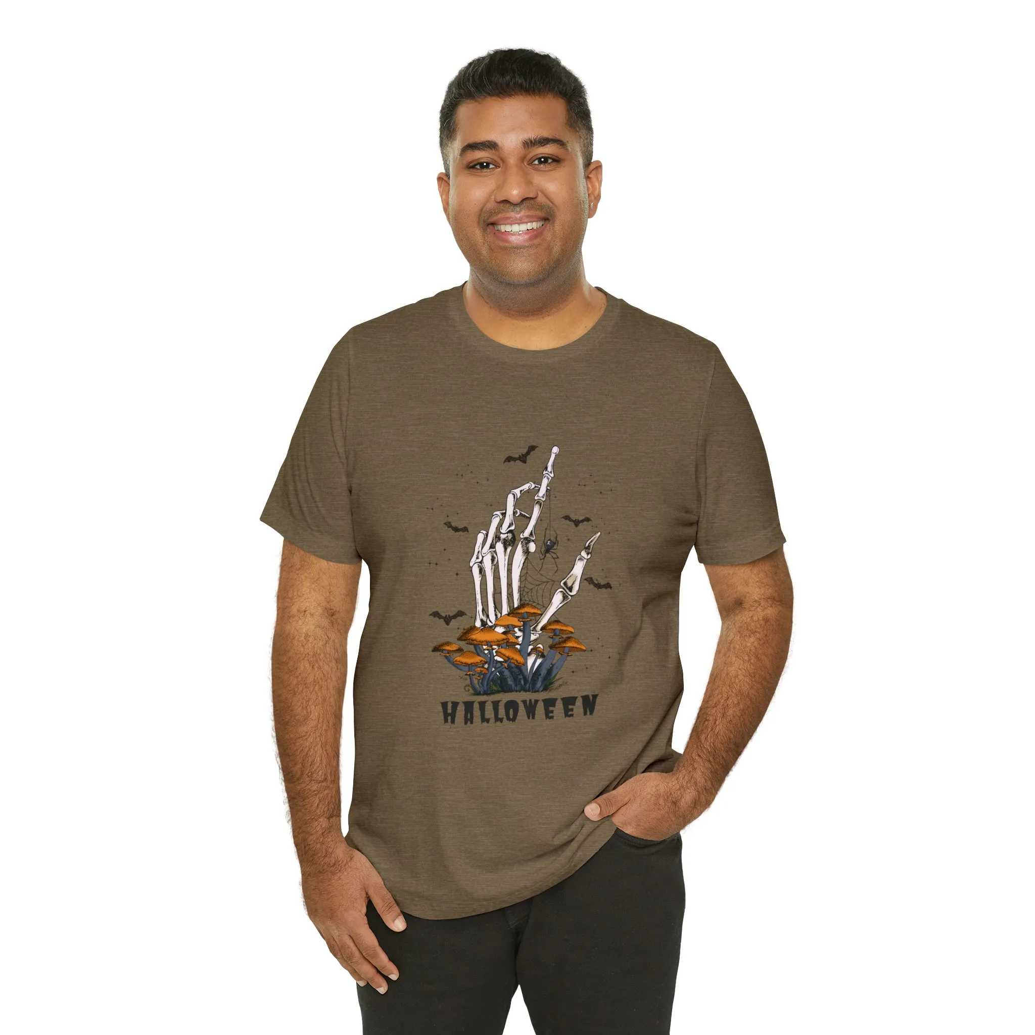 Halloween hand mushrooms Unisex Jersey Short Sleeve Tee