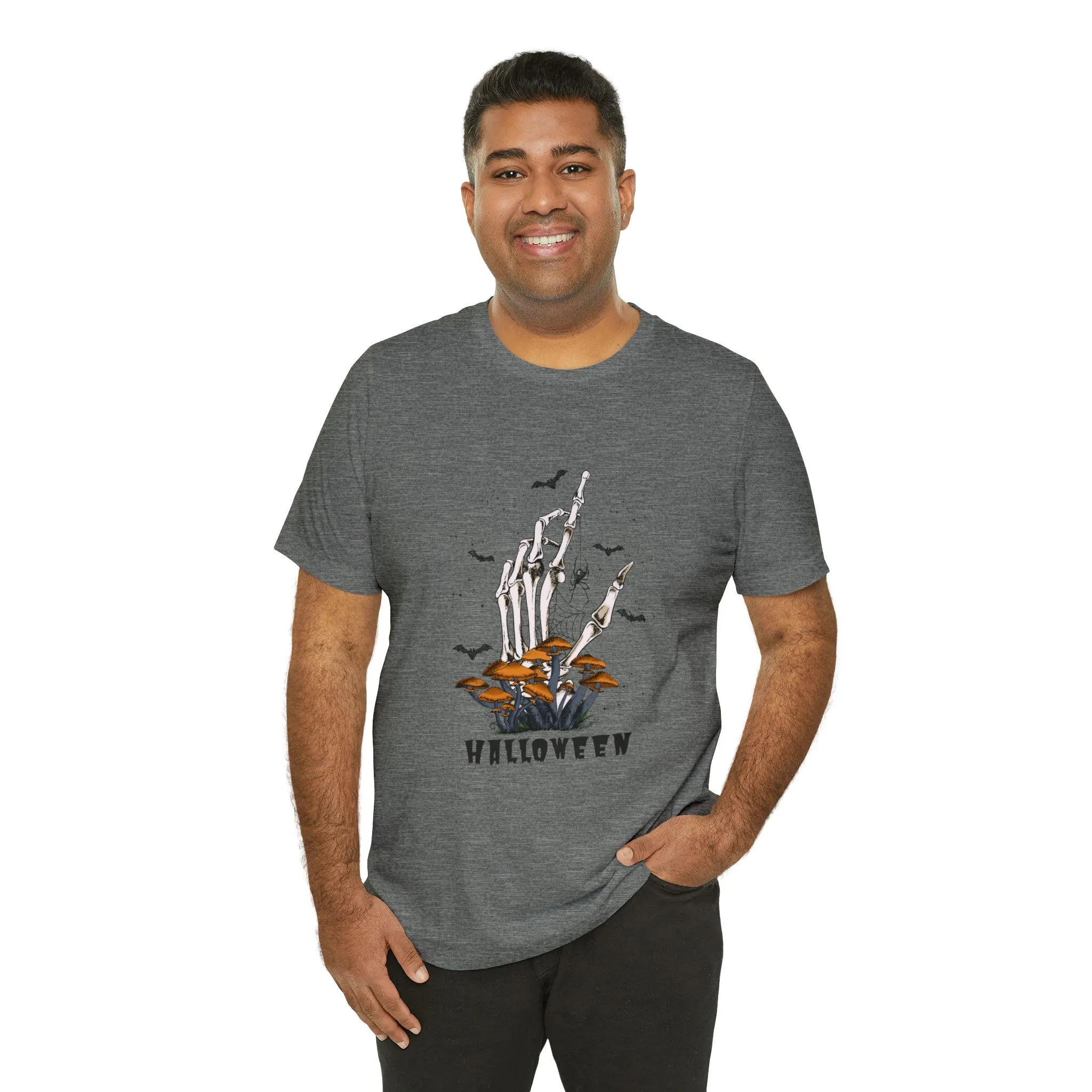 Halloween hand mushrooms Unisex Jersey Short Sleeve Tee