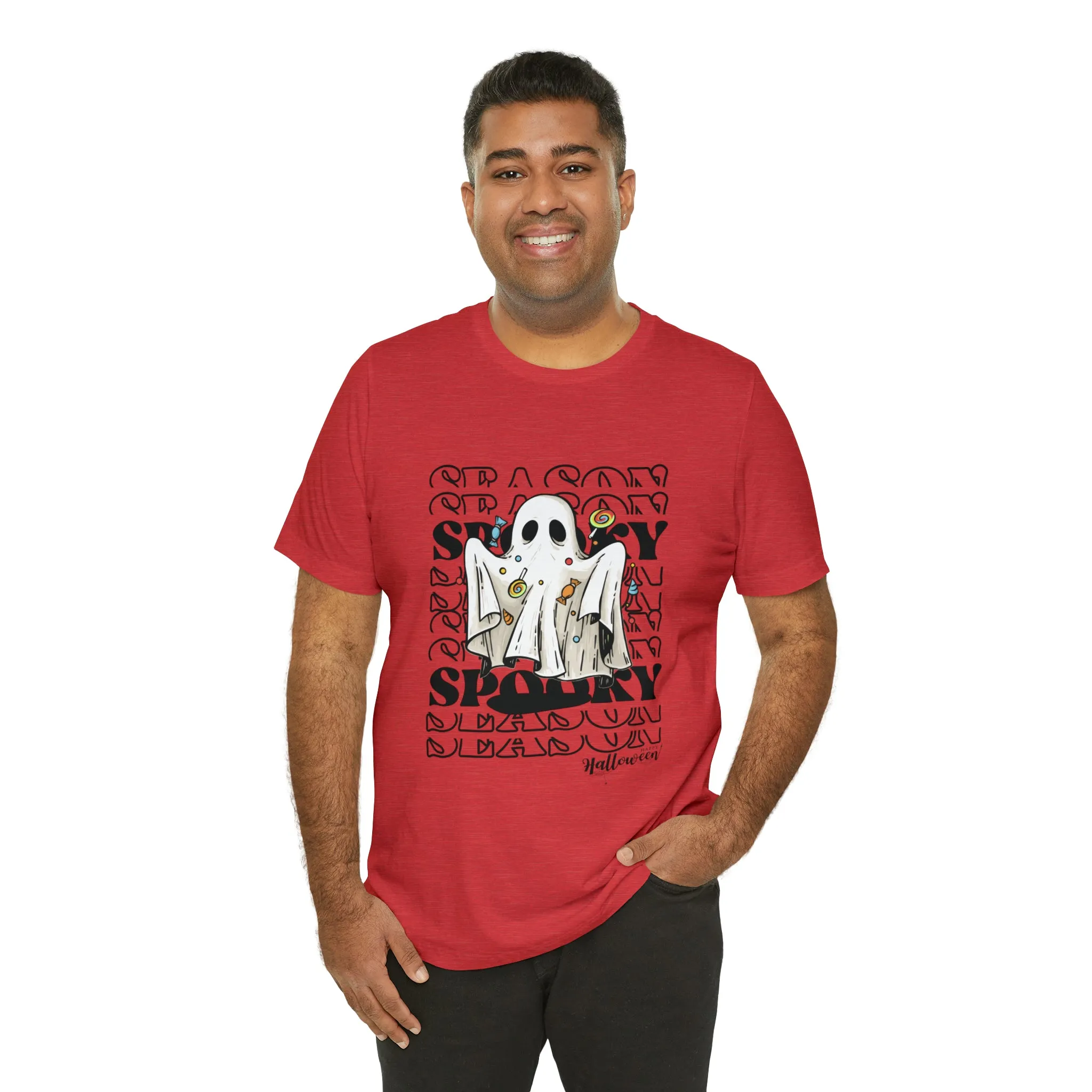 Halloween spooky ghost Unisex Jersey Short Sleeve Tee