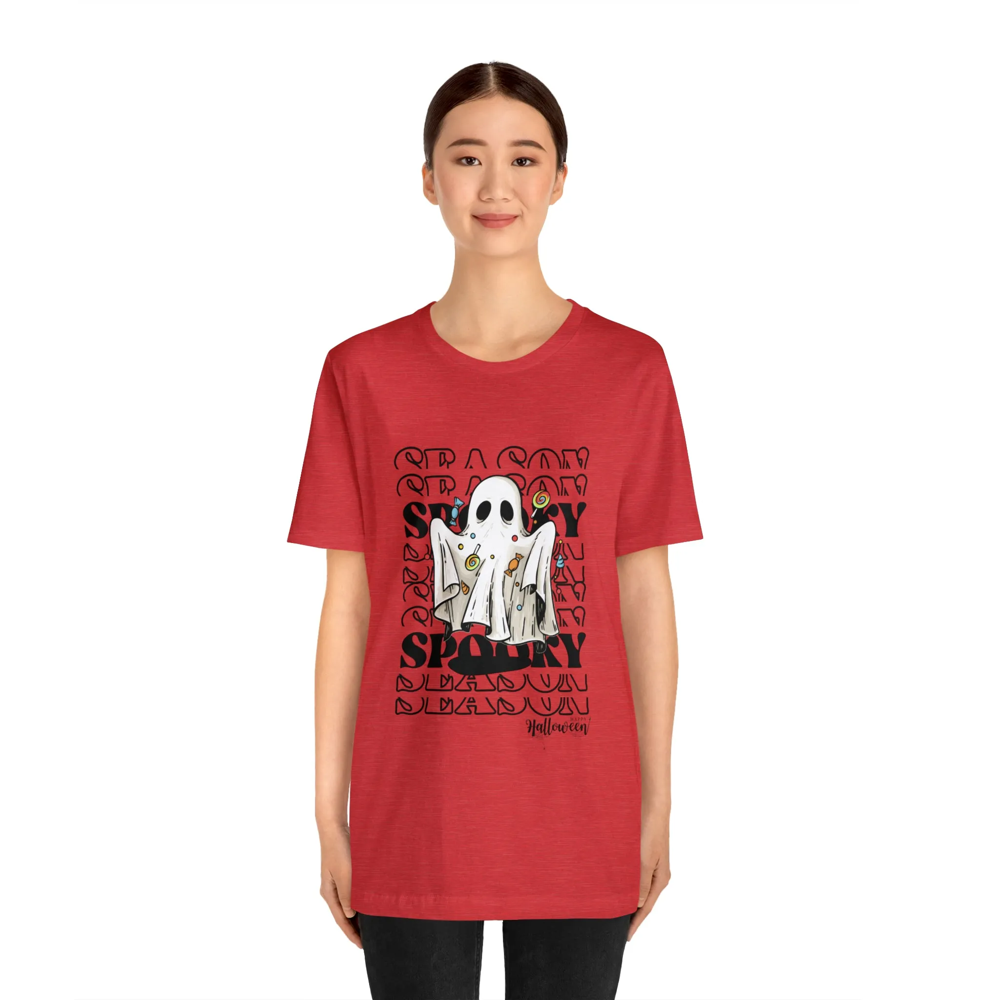 Halloween spooky ghost Unisex Jersey Short Sleeve Tee