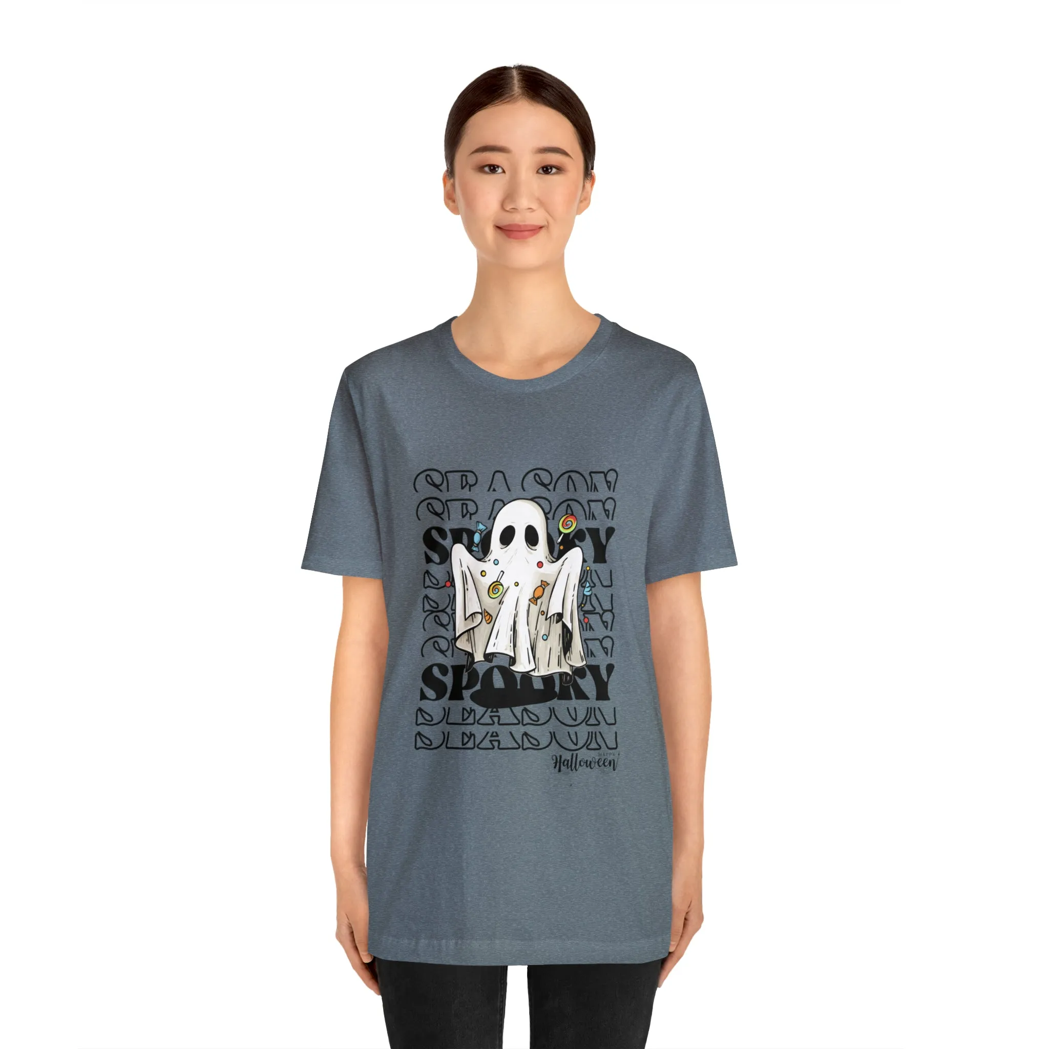 Halloween spooky ghost Unisex Jersey Short Sleeve Tee