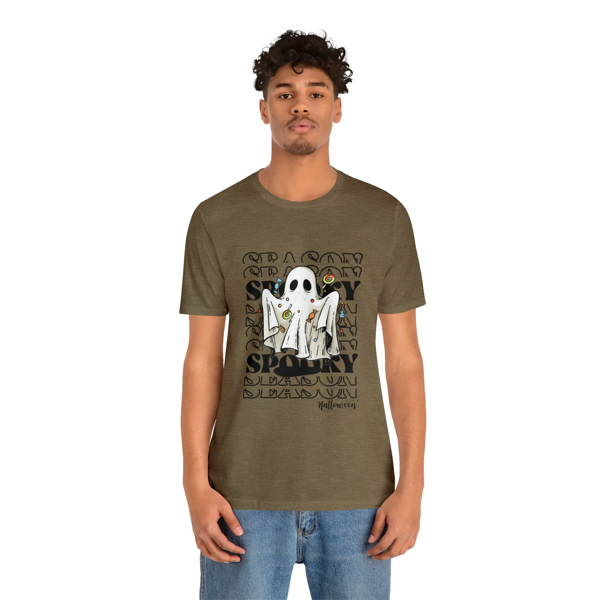 Halloween spooky ghost Unisex Jersey Short Sleeve Tee