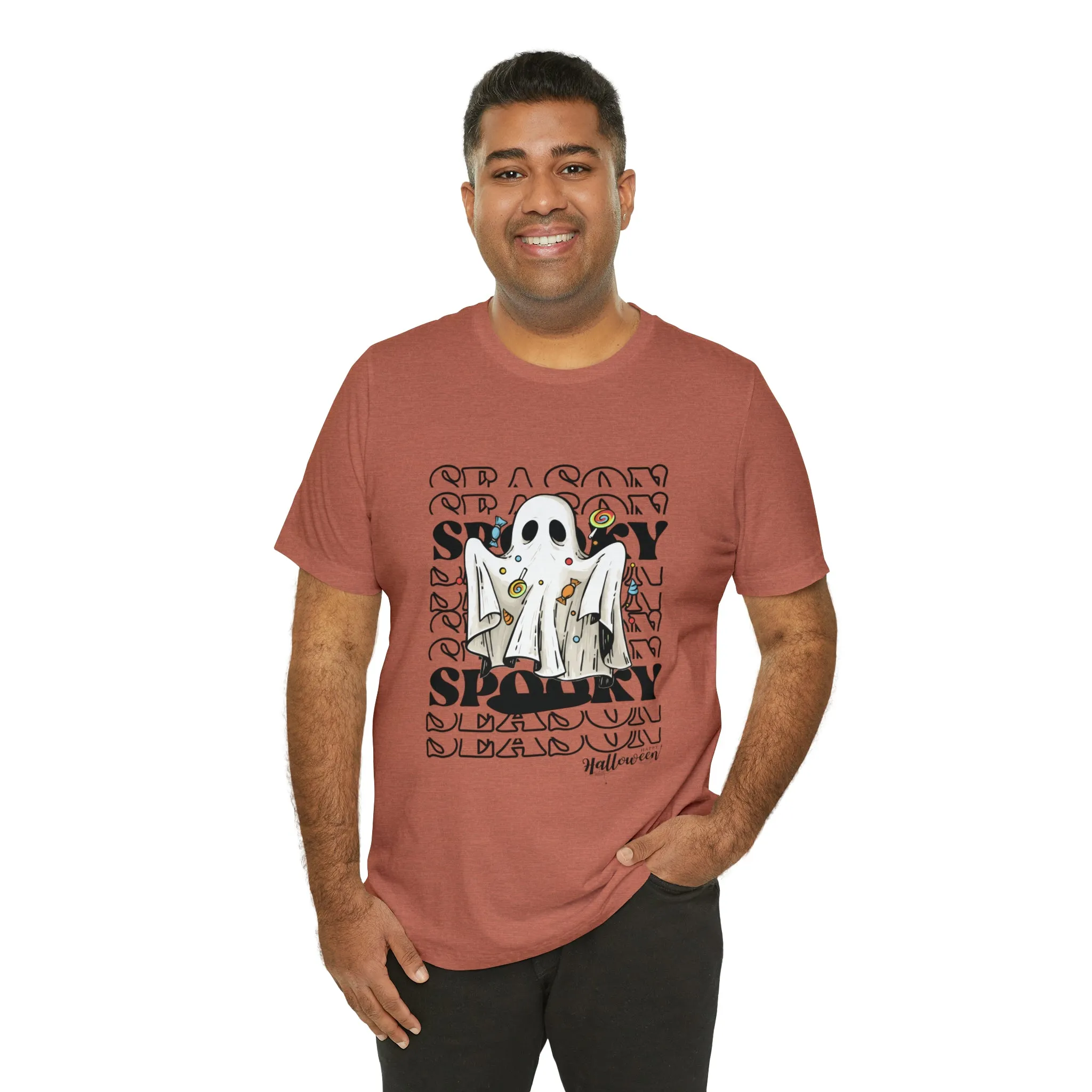 Halloween spooky ghost Unisex Jersey Short Sleeve Tee