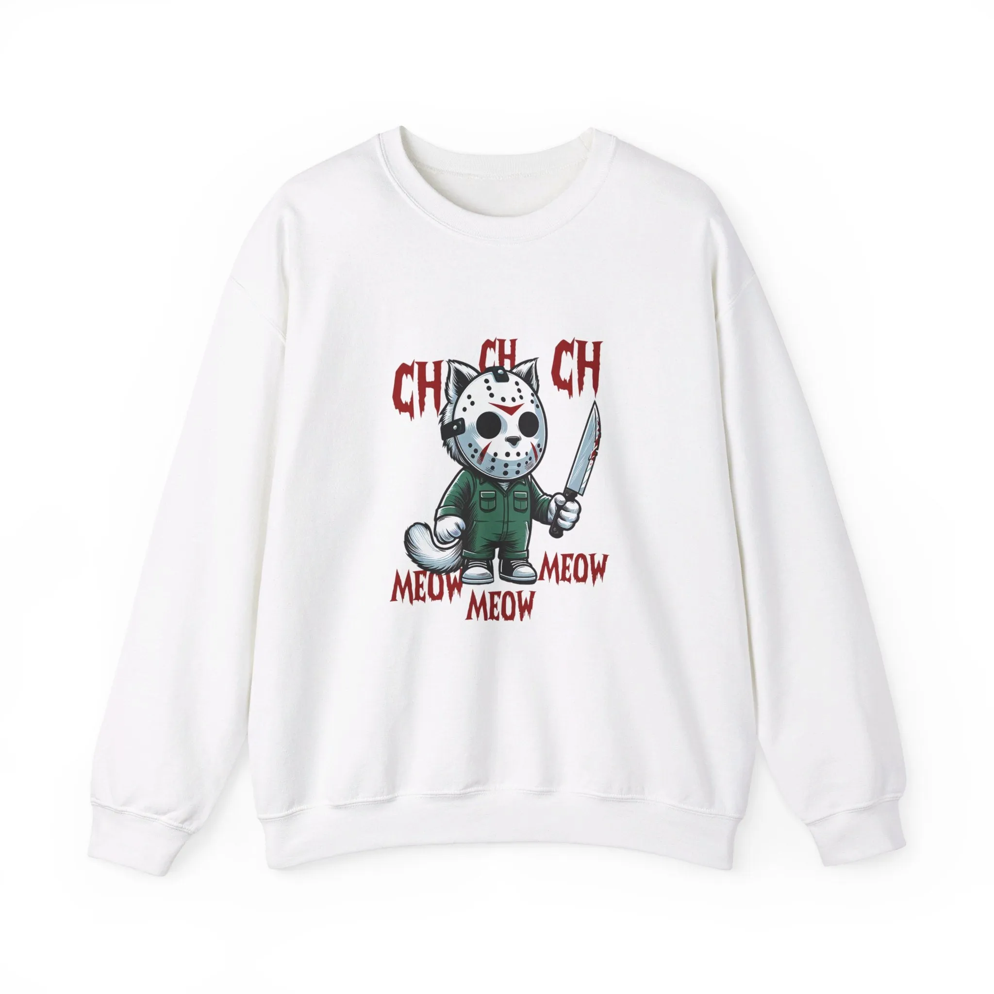 Horror Movie Cats Unisex Heavy Blend™ Crewneck Sweatshirt