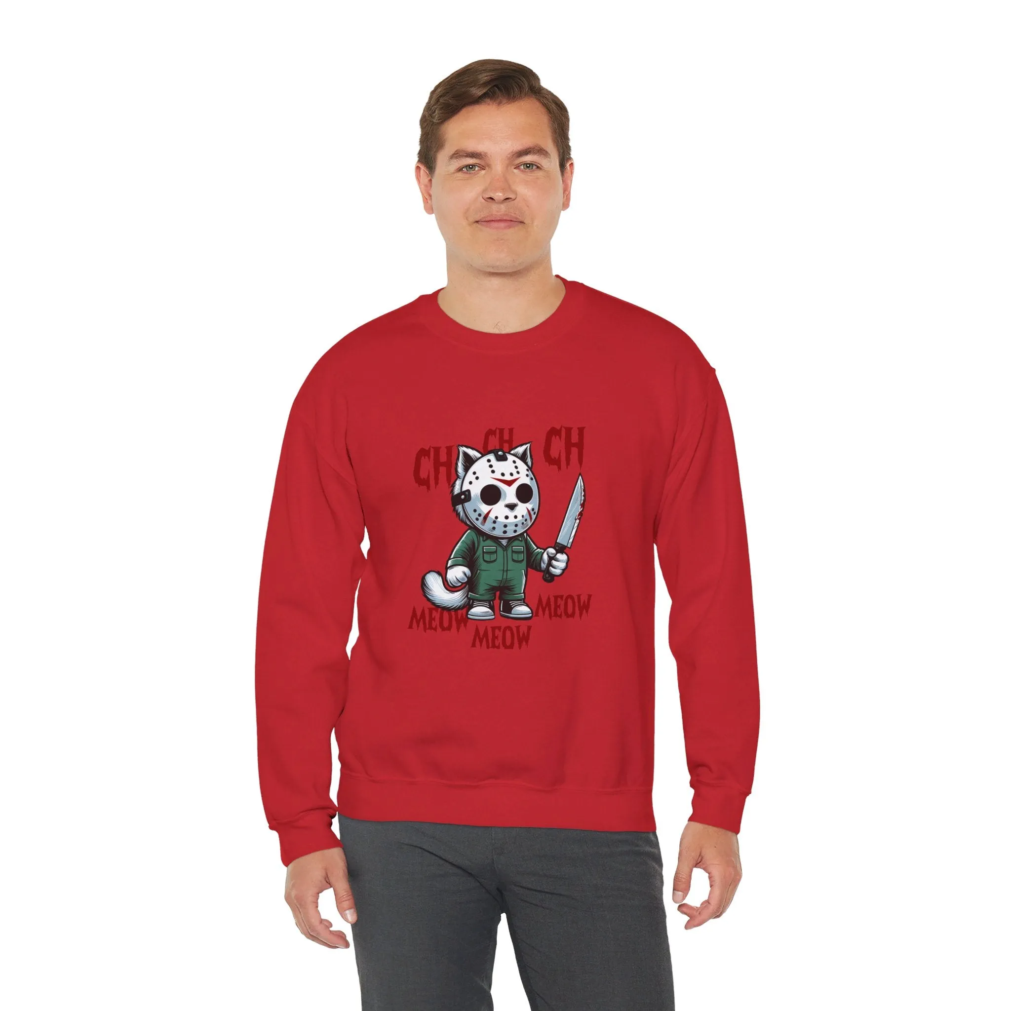 Horror Movie Cats Unisex Heavy Blend™ Crewneck Sweatshirt