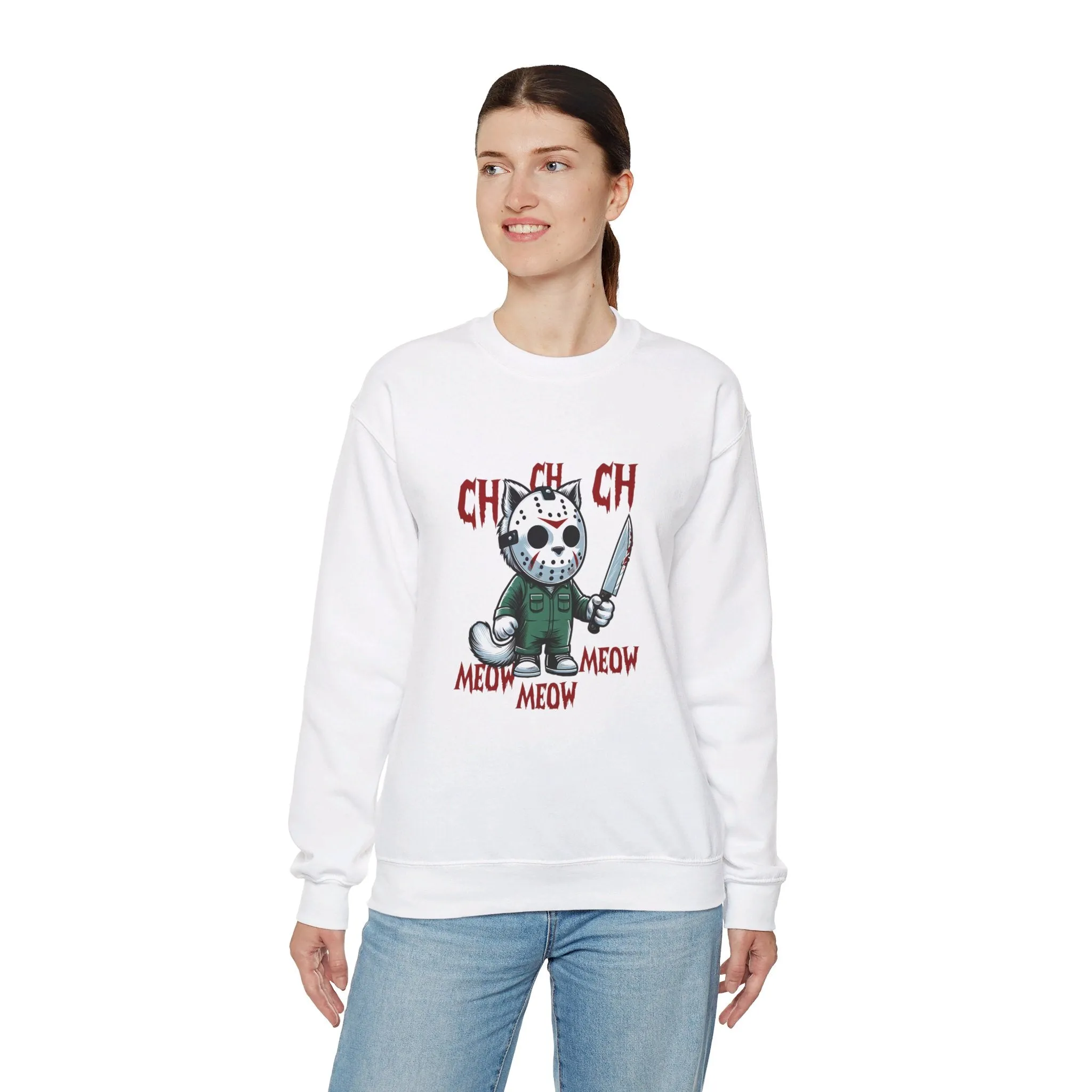 Horror Movie Cats Unisex Heavy Blend™ Crewneck Sweatshirt