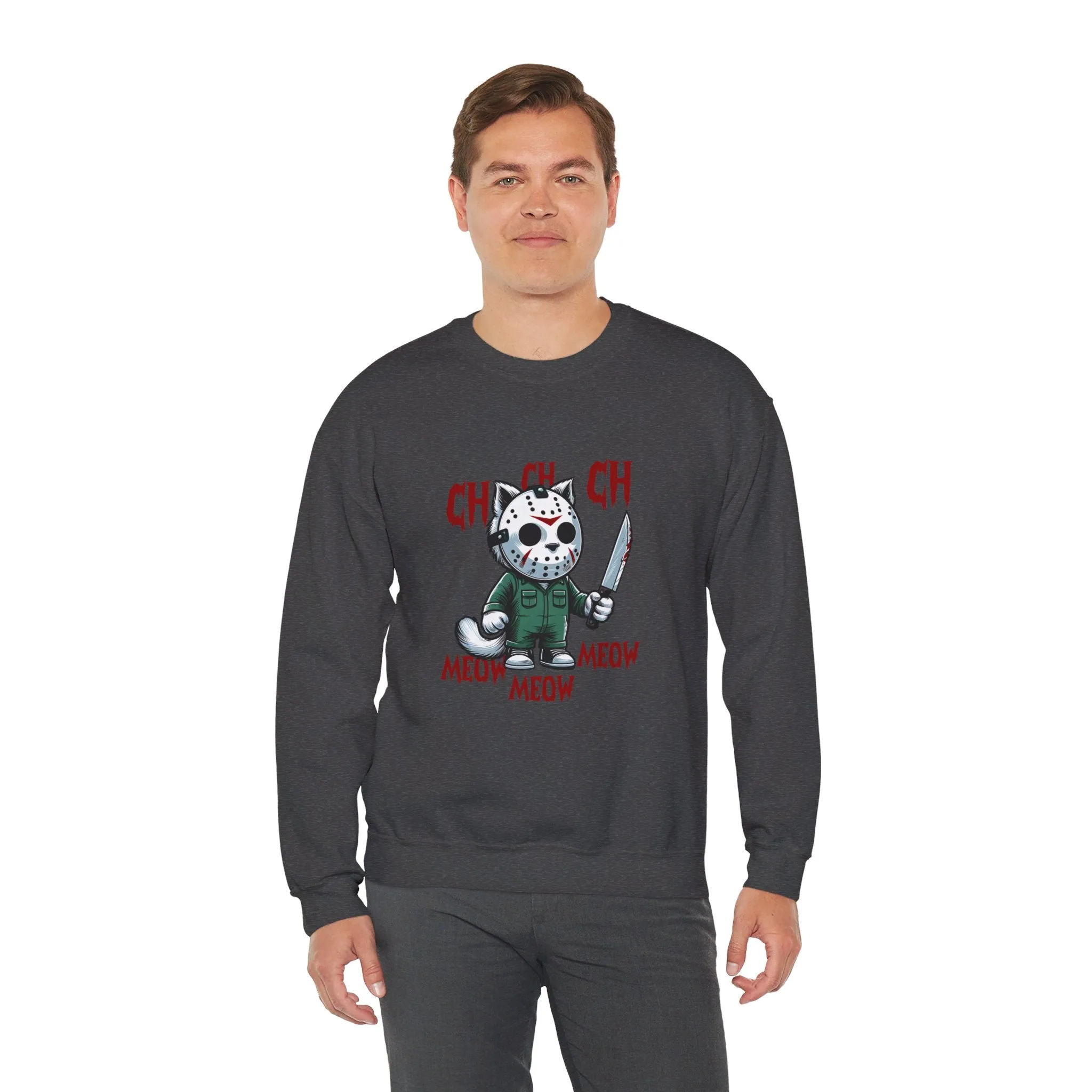 Horror Movie Cats Unisex Heavy Blend™ Crewneck Sweatshirt