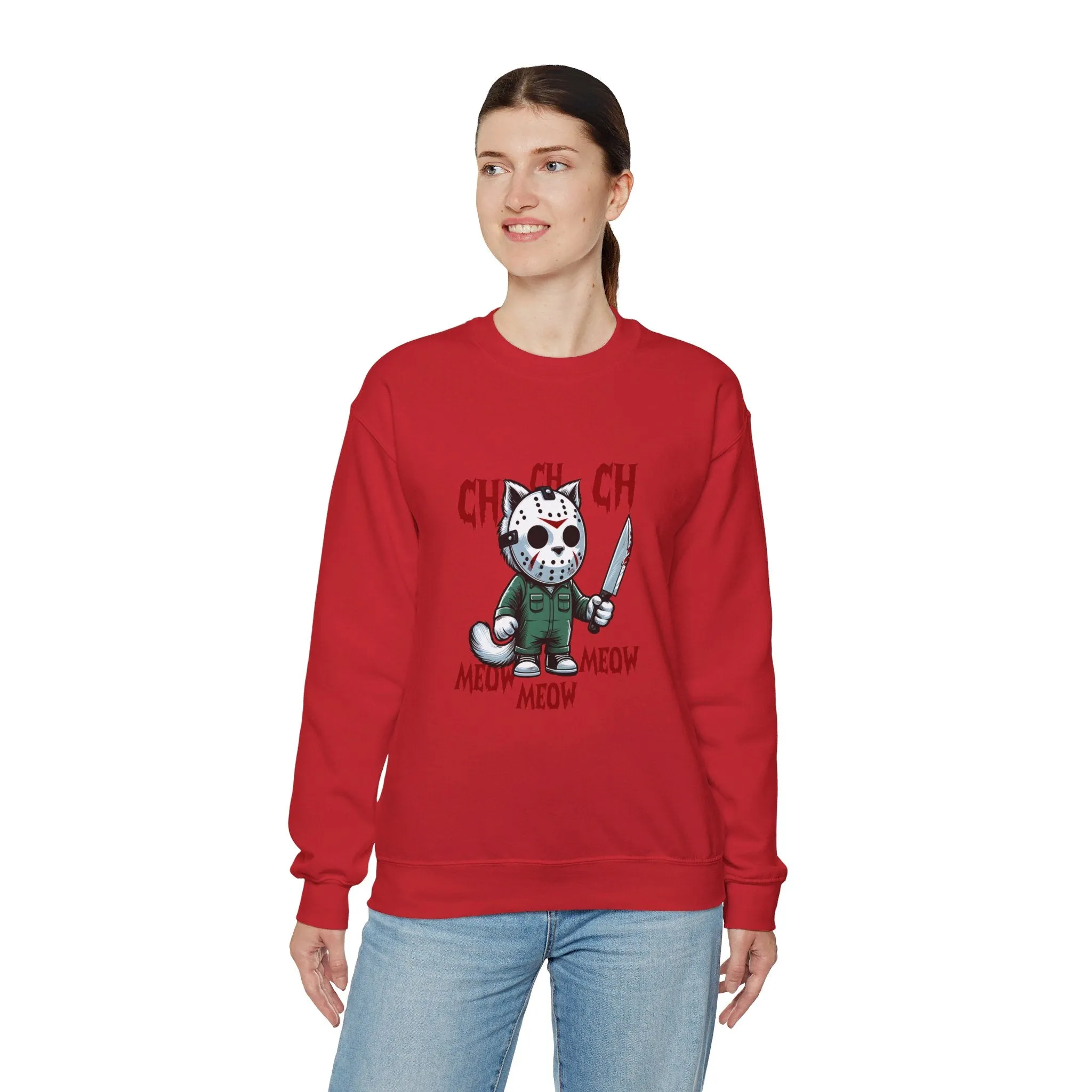 Horror Movie Cats Unisex Heavy Blend™ Crewneck Sweatshirt