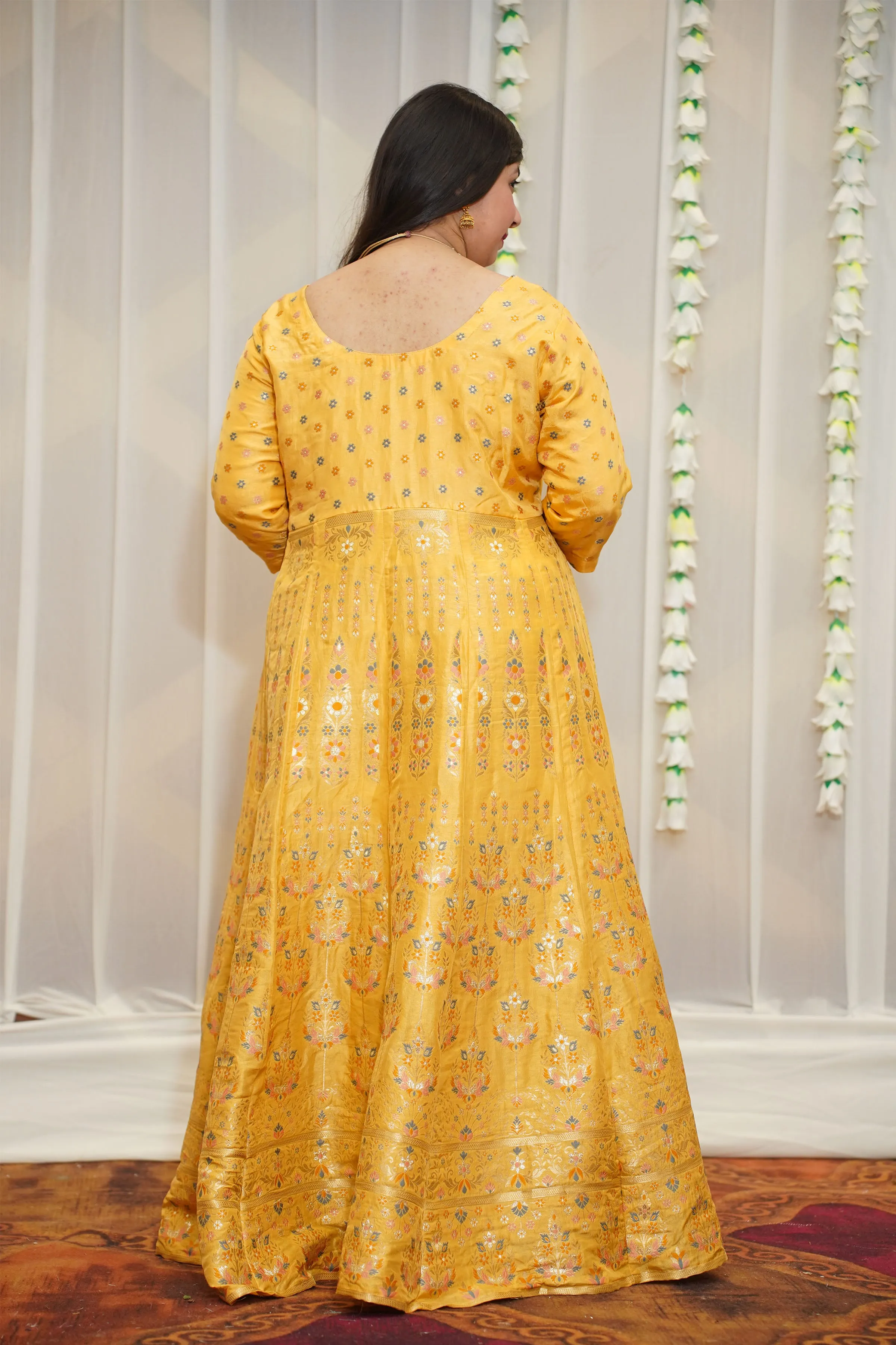 Kanika Jacquard Silk Anarkali Dress