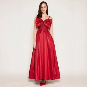 LILIA FRONT BOW STRAPPY GOWN