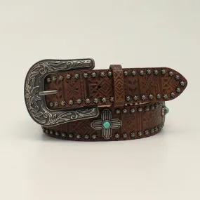 M&F Western® Women's Brown Aztec Pattern Western Belt