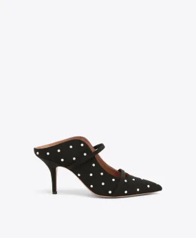 Maureen 70 Black Grosgrain Mules