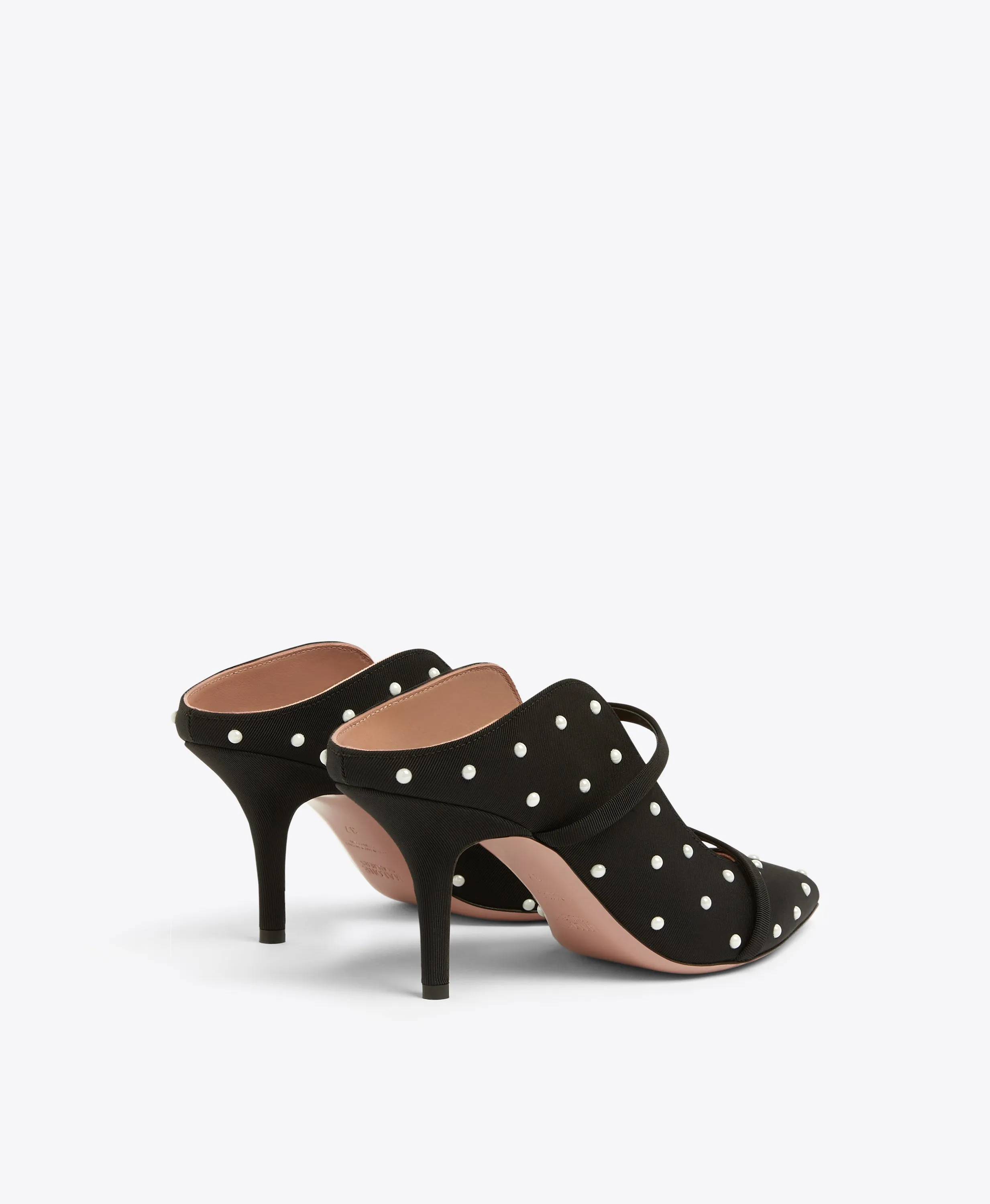 Maureen 70 Black Grosgrain Mules