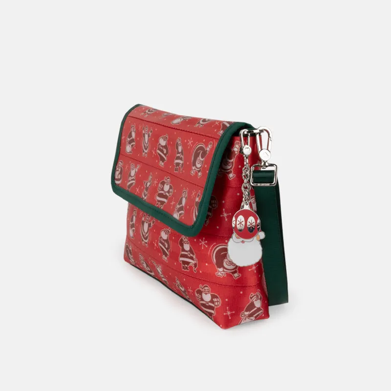 Medium Foldover Crossbody / Holly Jolly