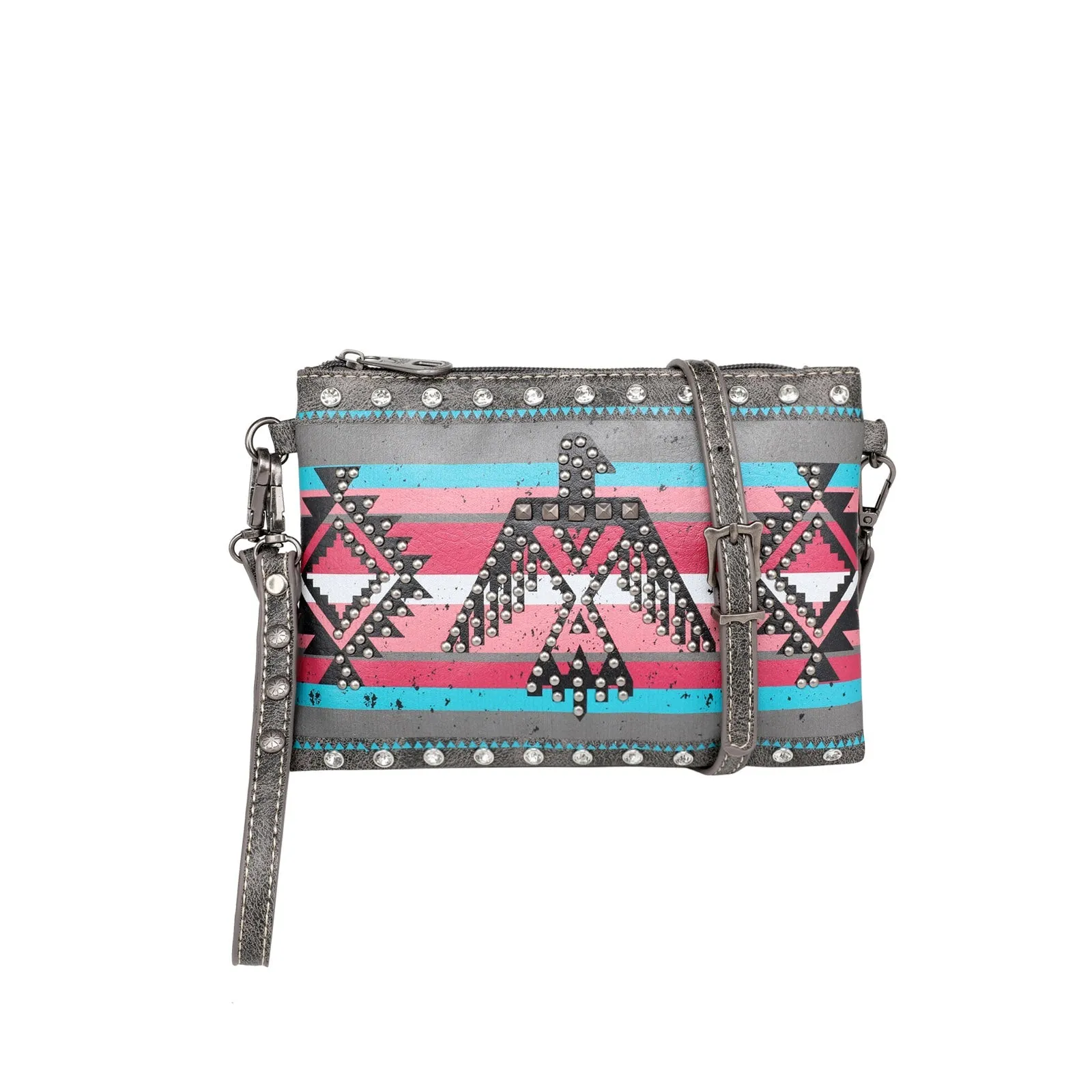 Montana West Aztec Thunderbird Crossbody Clutch