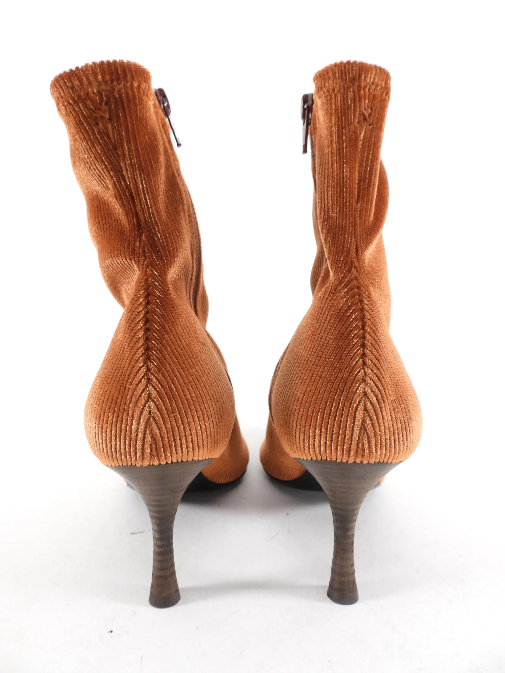 Rag & Bone Rust Corduroy Sock Ankle Boot - 37